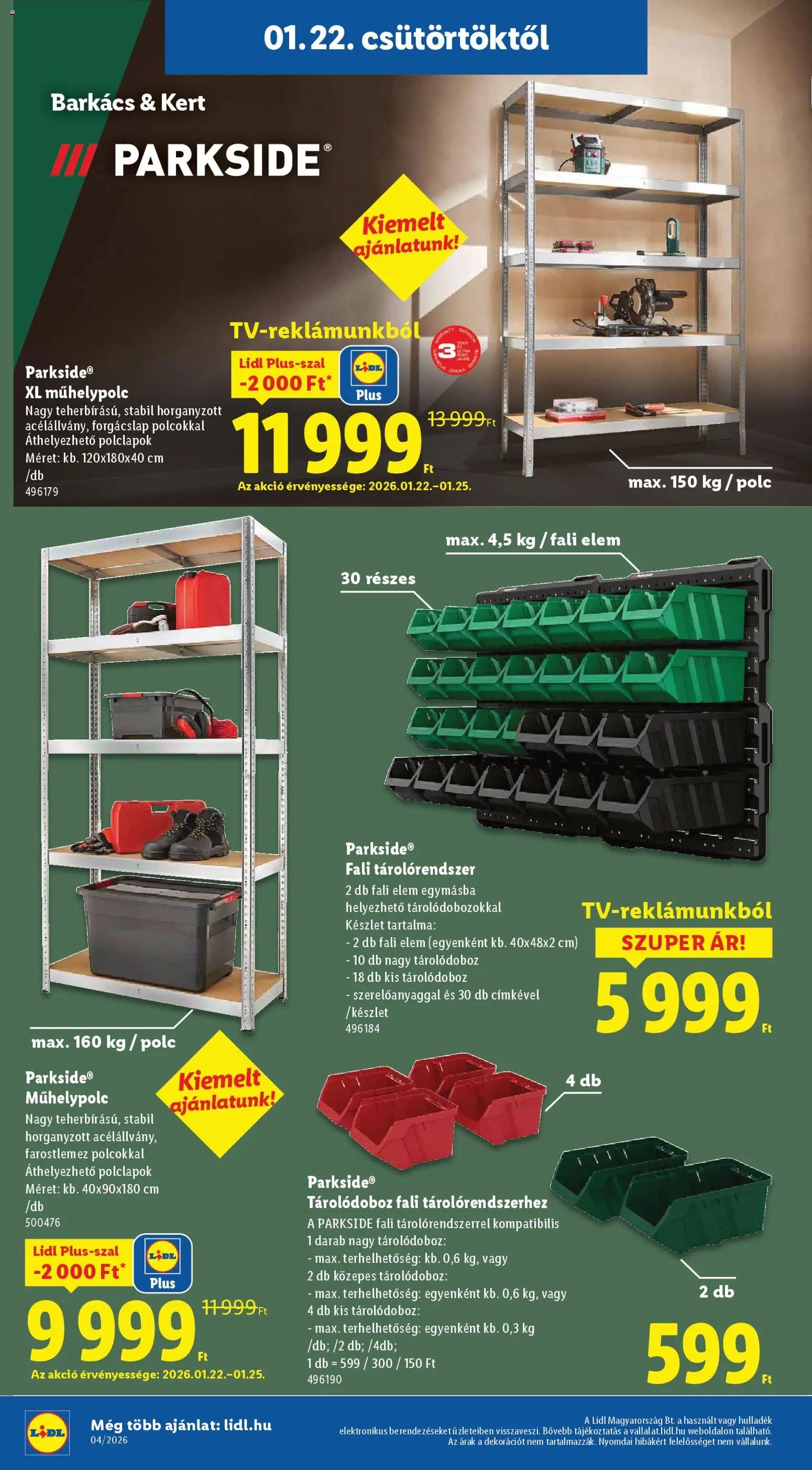 Lidl újság 2026.01.22. Akciós újság Lidl (2026-01-22 - 2026-01-28)