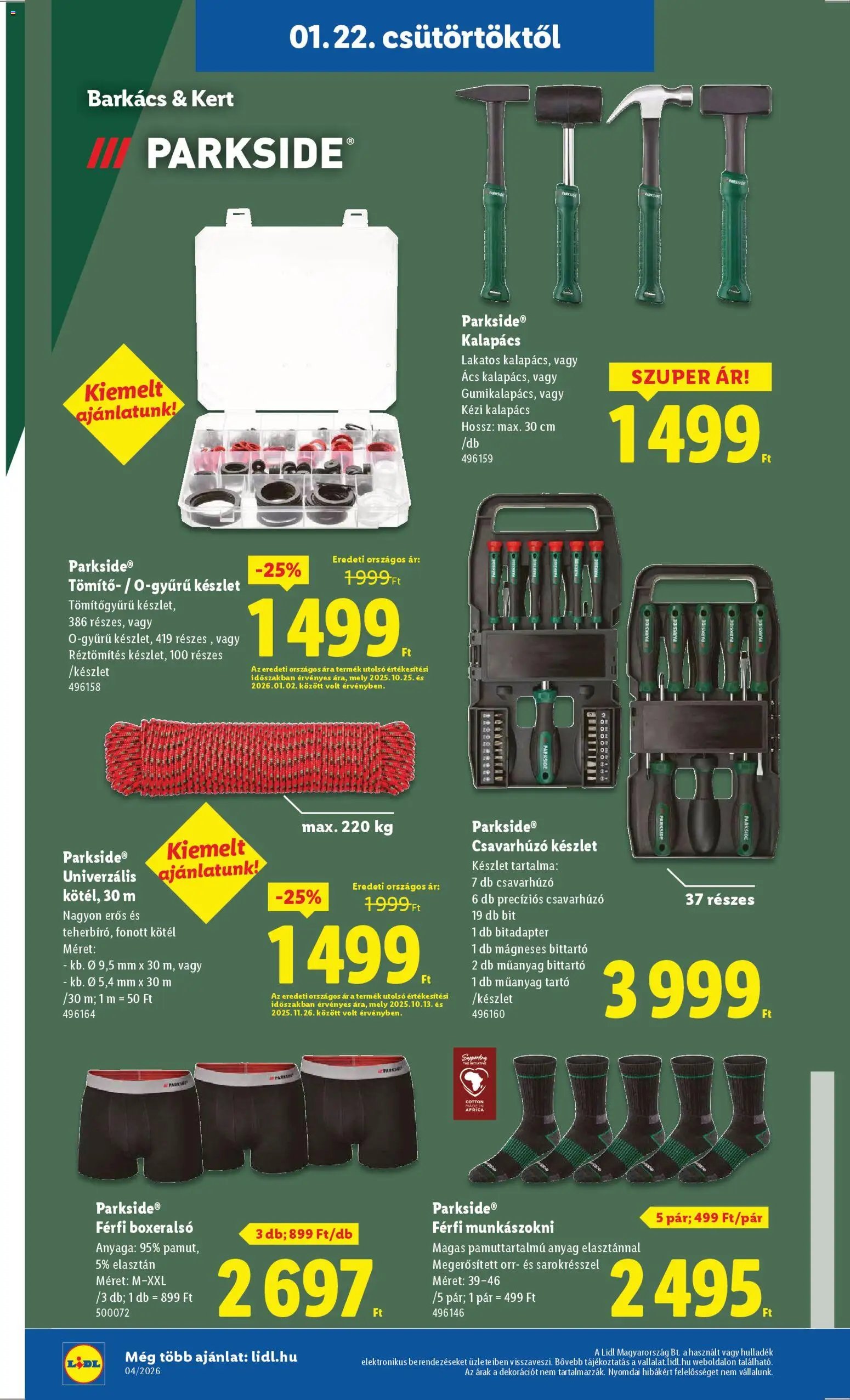 Lidl újság 2026.01.22. Akciós újság Lidl (2026-01-22 - 2026-01-28)