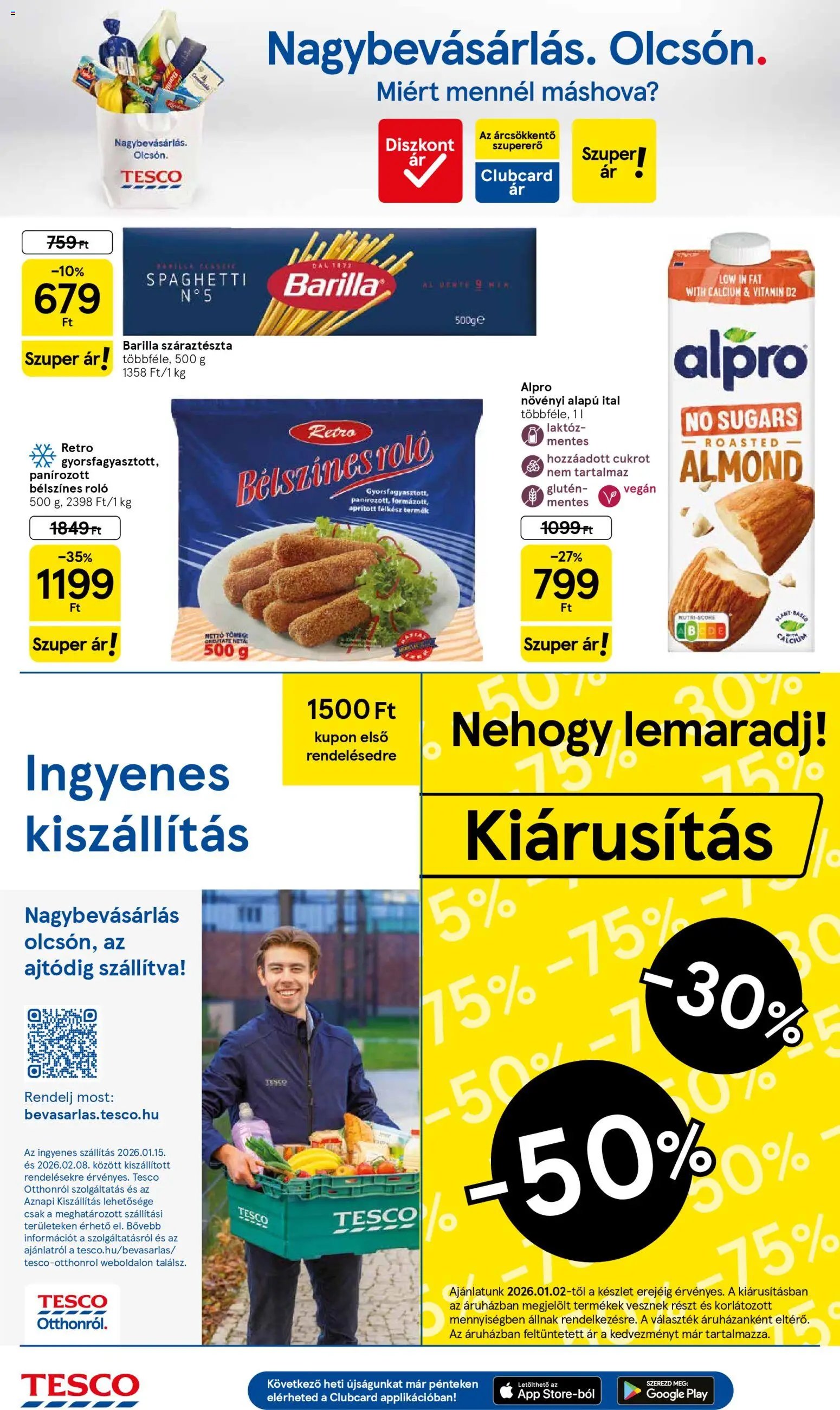 Tesco újság 2026.01.22. Akciós újság Tesco (2026-01-22 - 2026-01-28)
