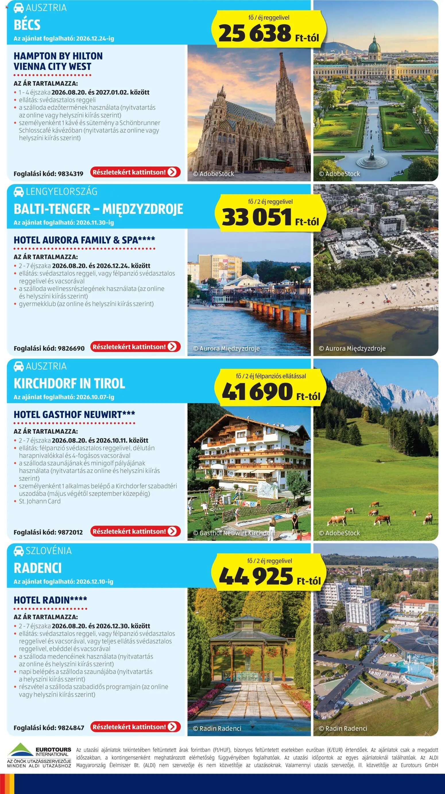 Aldi újság 2026.08.20. Aldi Utazás katalógus
