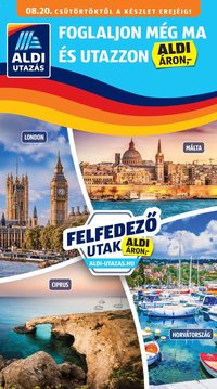 Aldi újság 2026.08.20. Aldi Utazás katalógus