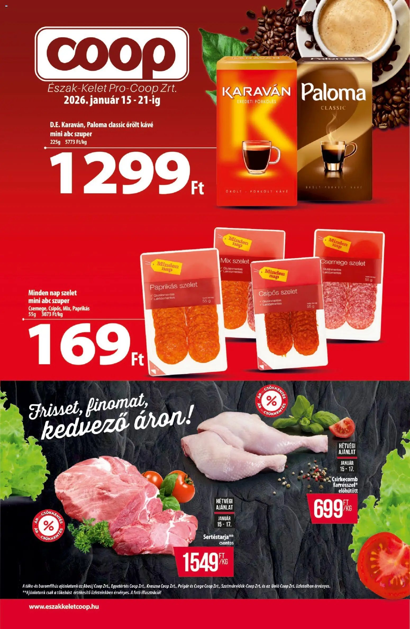 COOP újság 2026.01.15. Észak Kelet Pro-Coop Zrt (2026-01-15 - 2026-01-21)