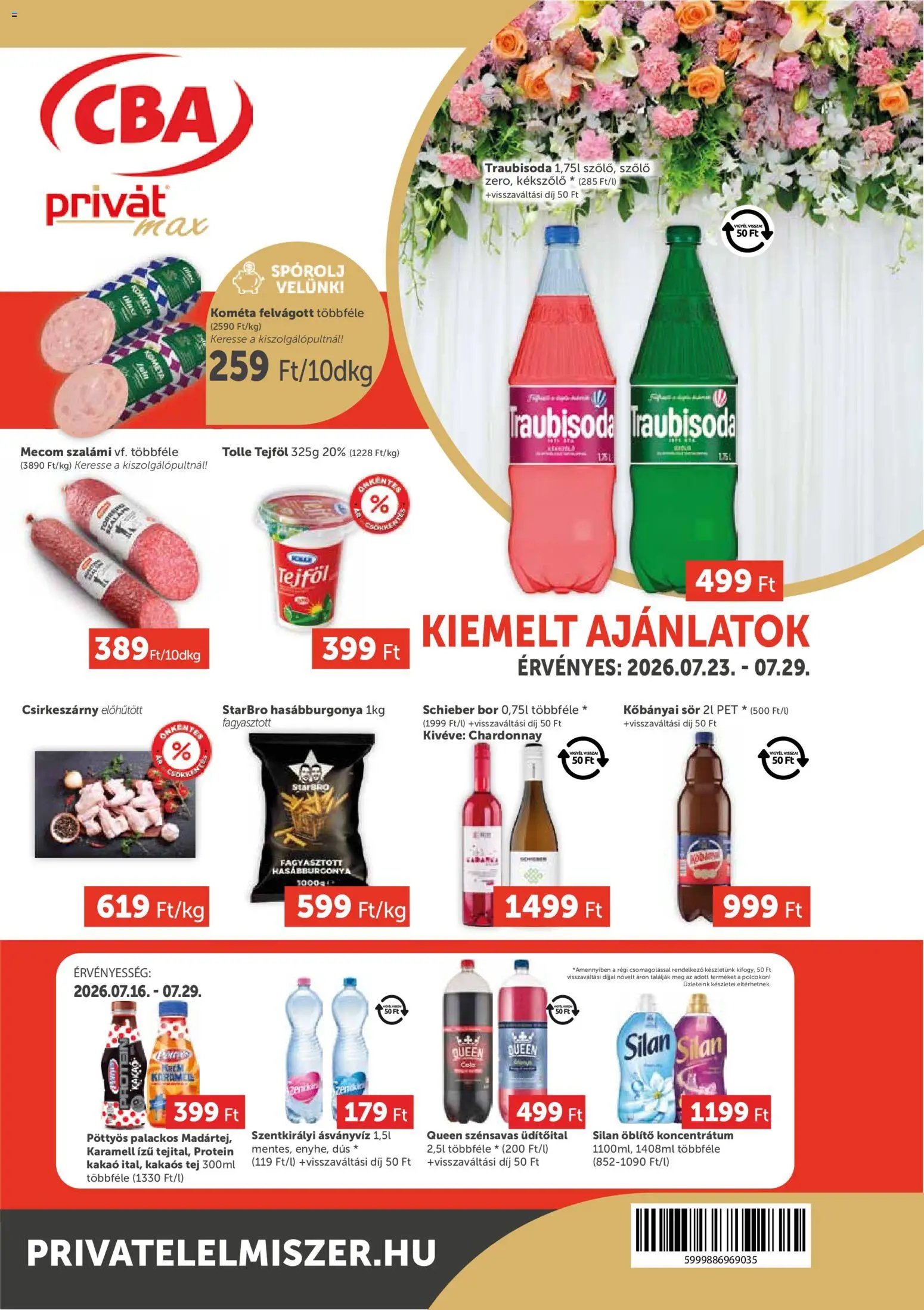 PRIVÁT újság 2026.07.23. PRIVÁT Aktuális szórólap MAX