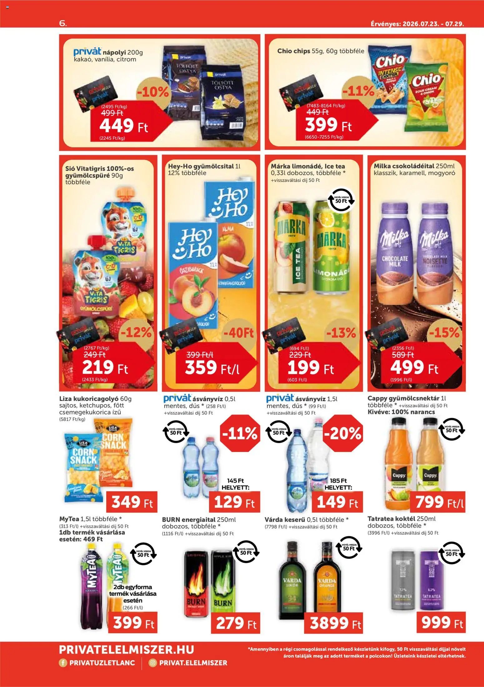 PRIVÁT újság 2026.07.23. PRIVÁT Aktuális szórólap MAX