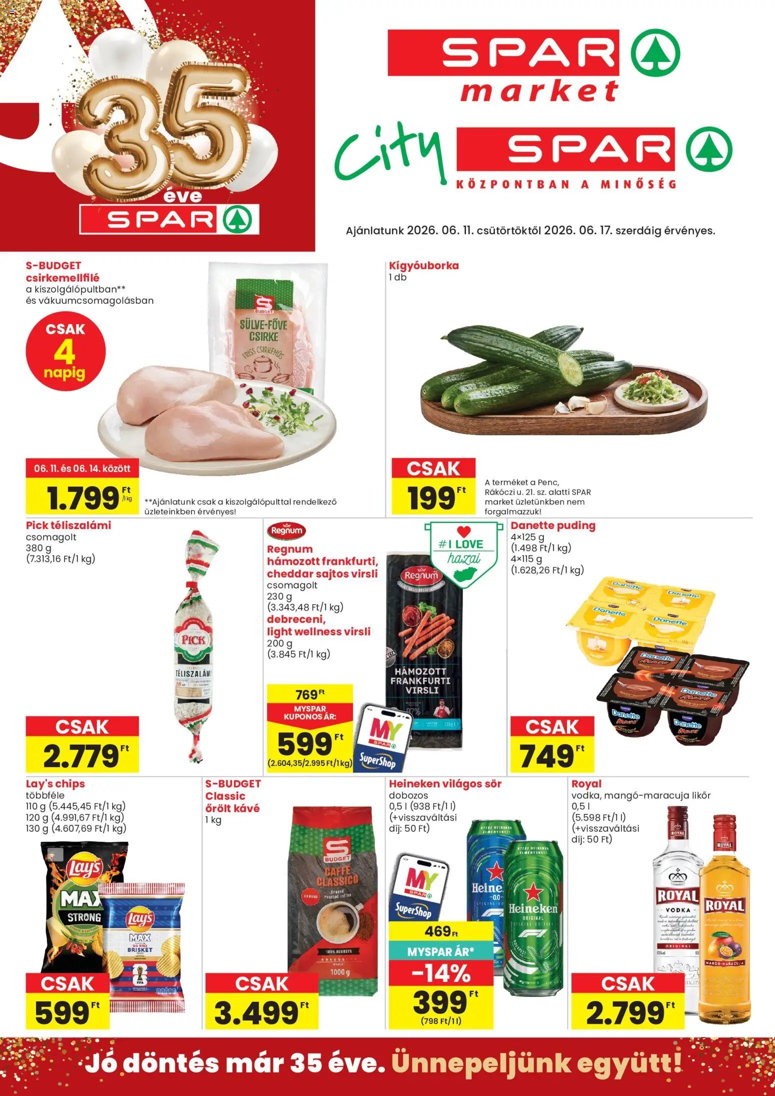 Spar Market újság 2026.06.11. Spar Market akciós újság
