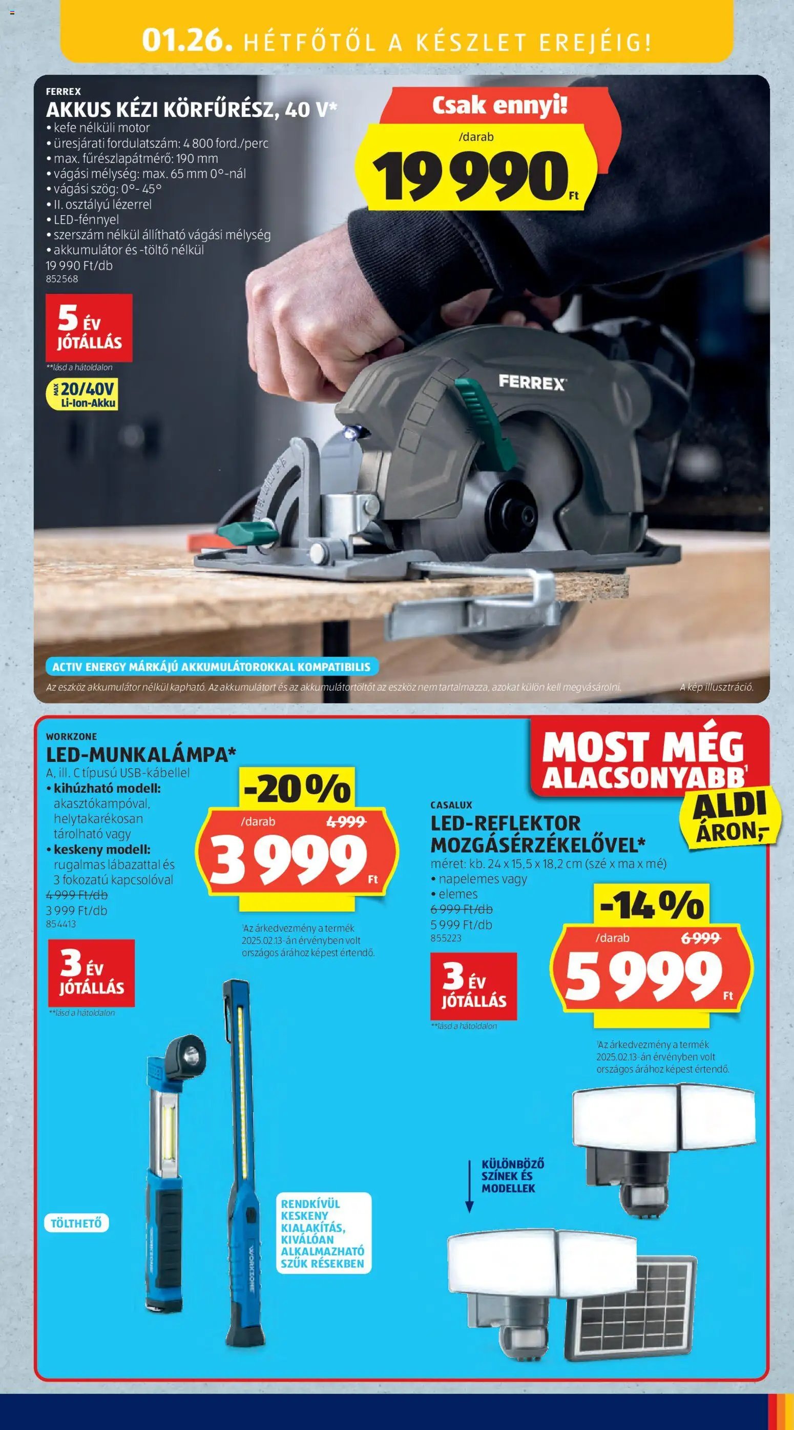 Aldi újság 2026.01.22. Középső sor termékei (2026-01-22 - 2026-01-28)