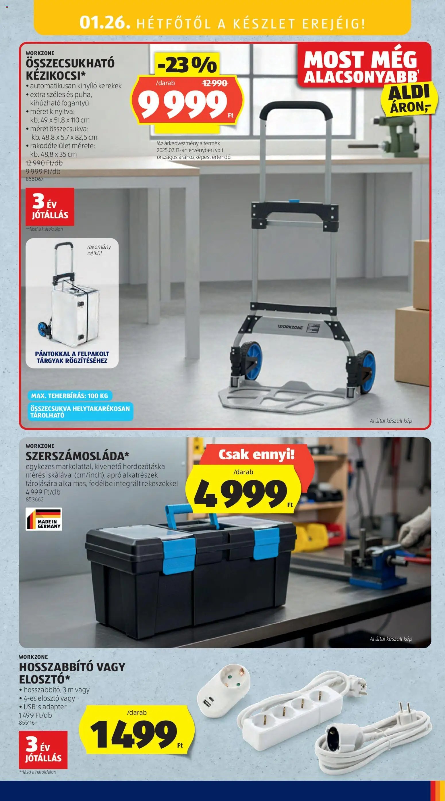 Aldi újság 2026.01.22. Középső sor termékei (2026-01-22 - 2026-01-28)