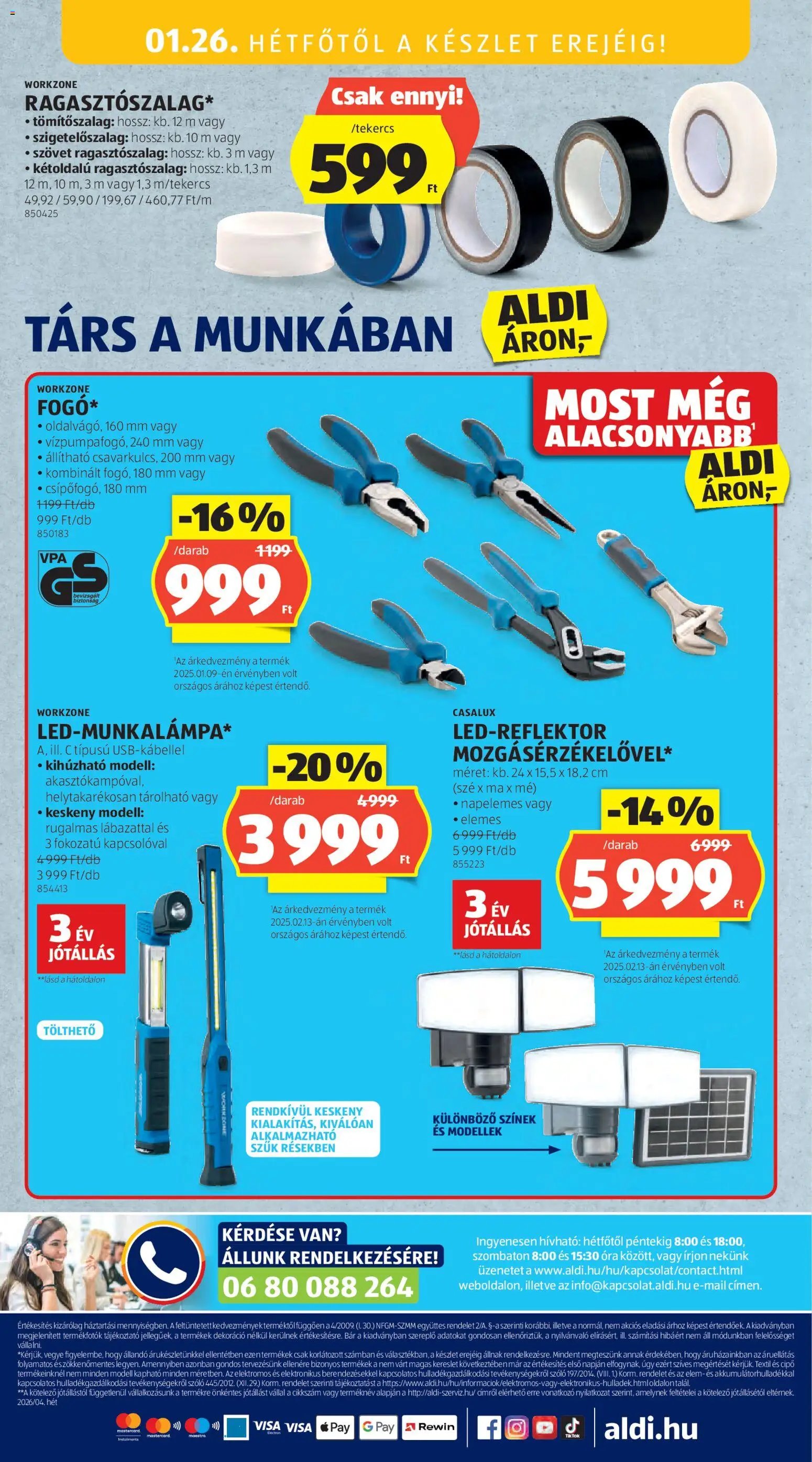 Aldi újság 2026.01.22. Középső sor termékei (2026-01-22 - 2026-01-28)