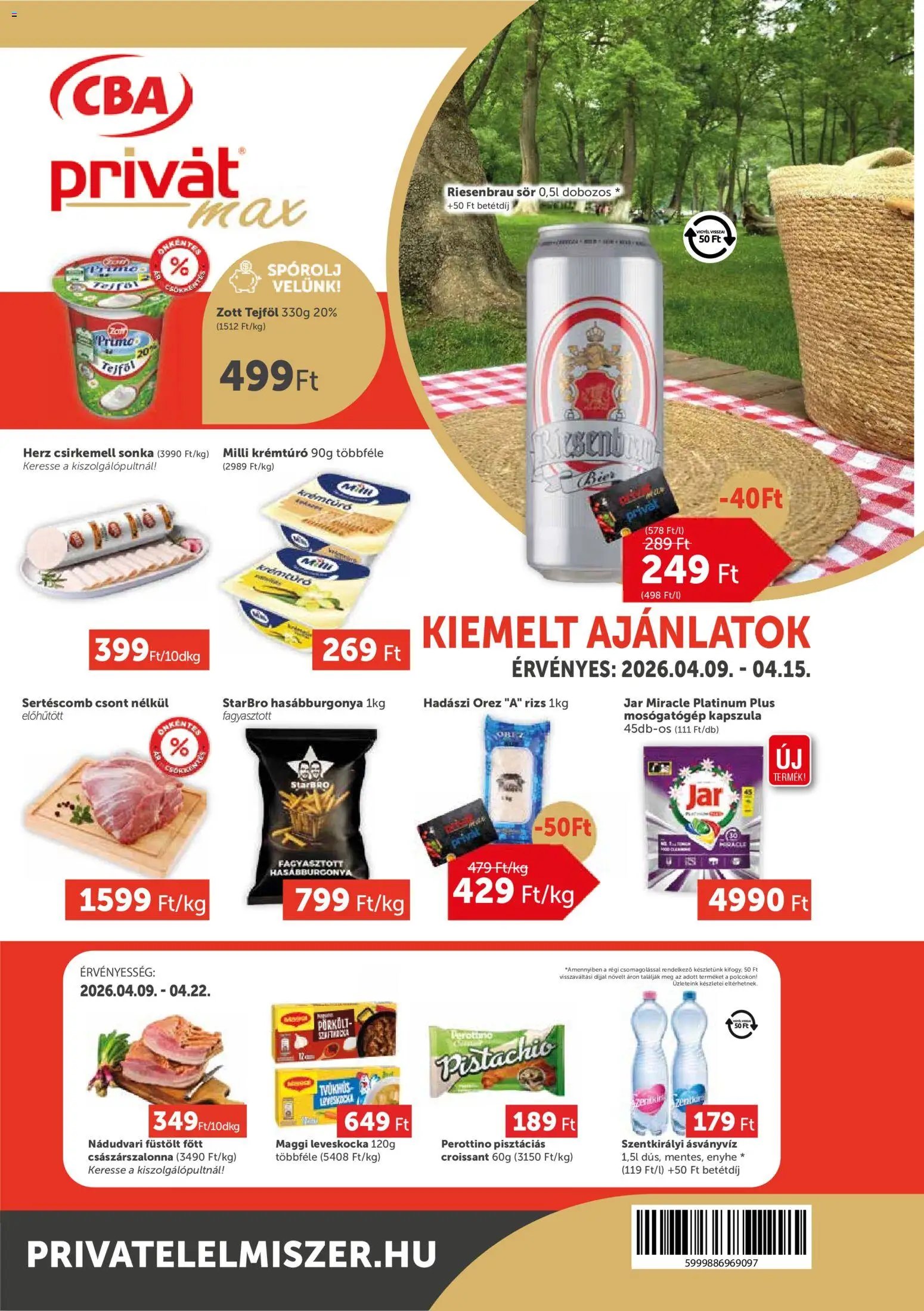 PRIVÁT újság 2026.04.09. PRIVÁT Aktuális szórólap MAX (2026-04-09 - 2026-04-15)