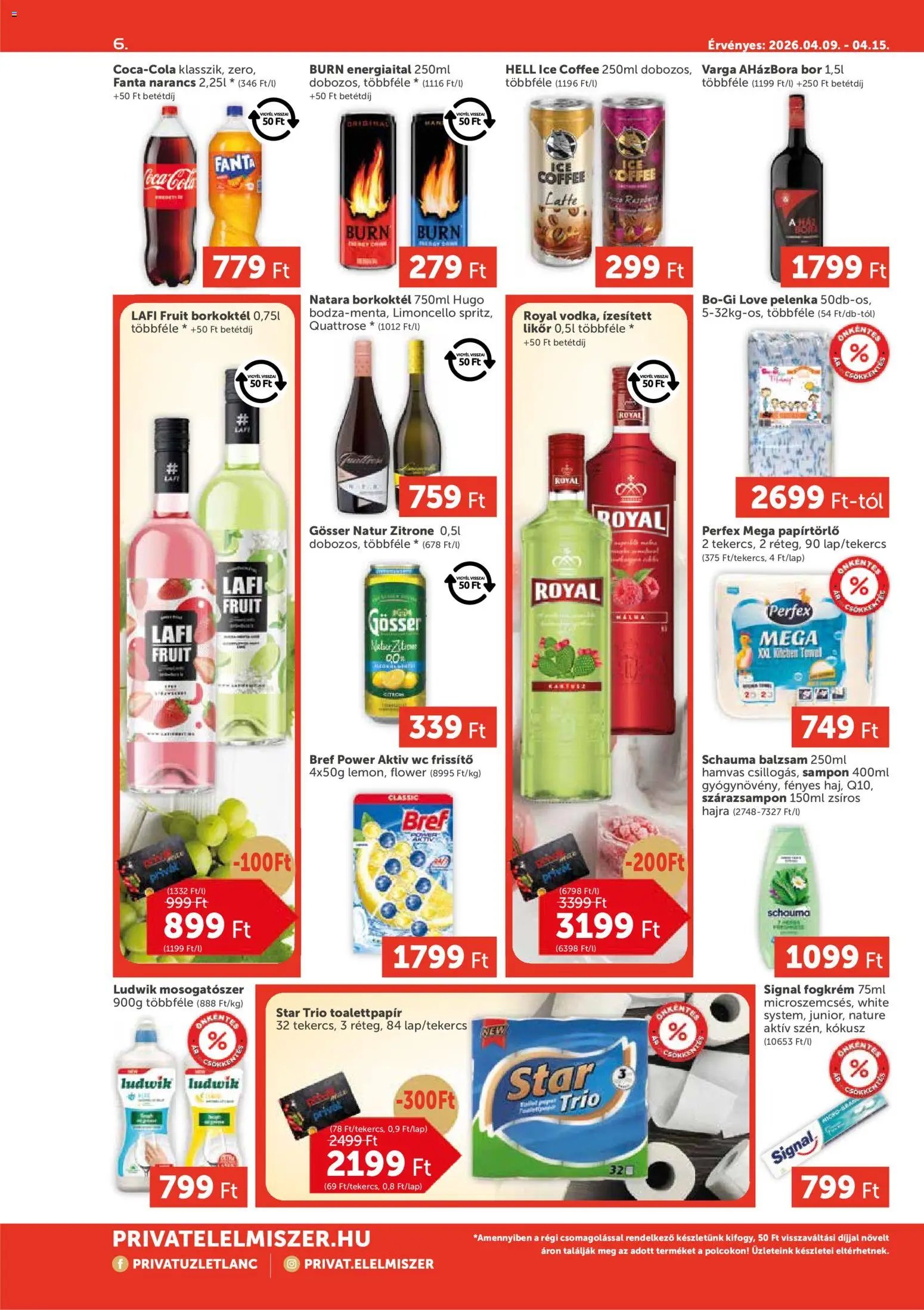 PRIVÁT újság 2026.04.09. PRIVÁT Aktuális szórólap MAX (2026-04-09 - 2026-04-15)