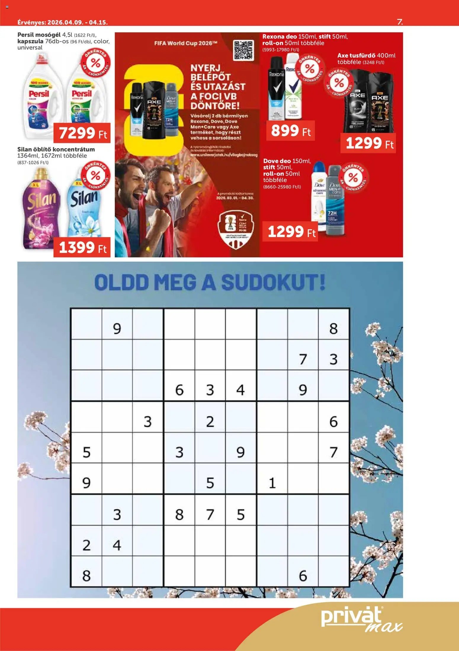 PRIVÁT újság 2026.04.09. PRIVÁT Aktuális szórólap MAX (2026-04-09 - 2026-04-15)