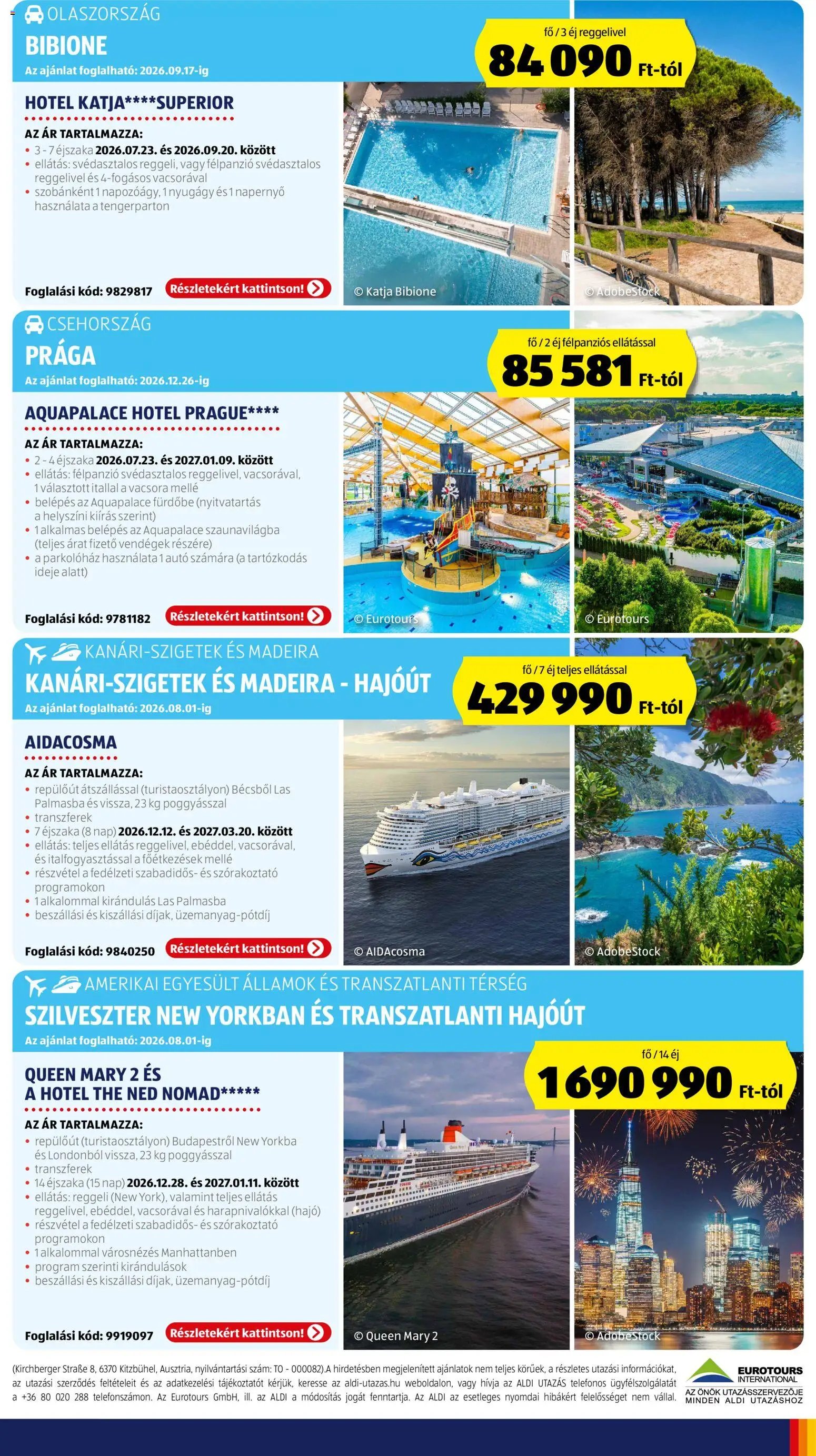Aldi újság 2026.07.23. Aldi Utazás katalógus