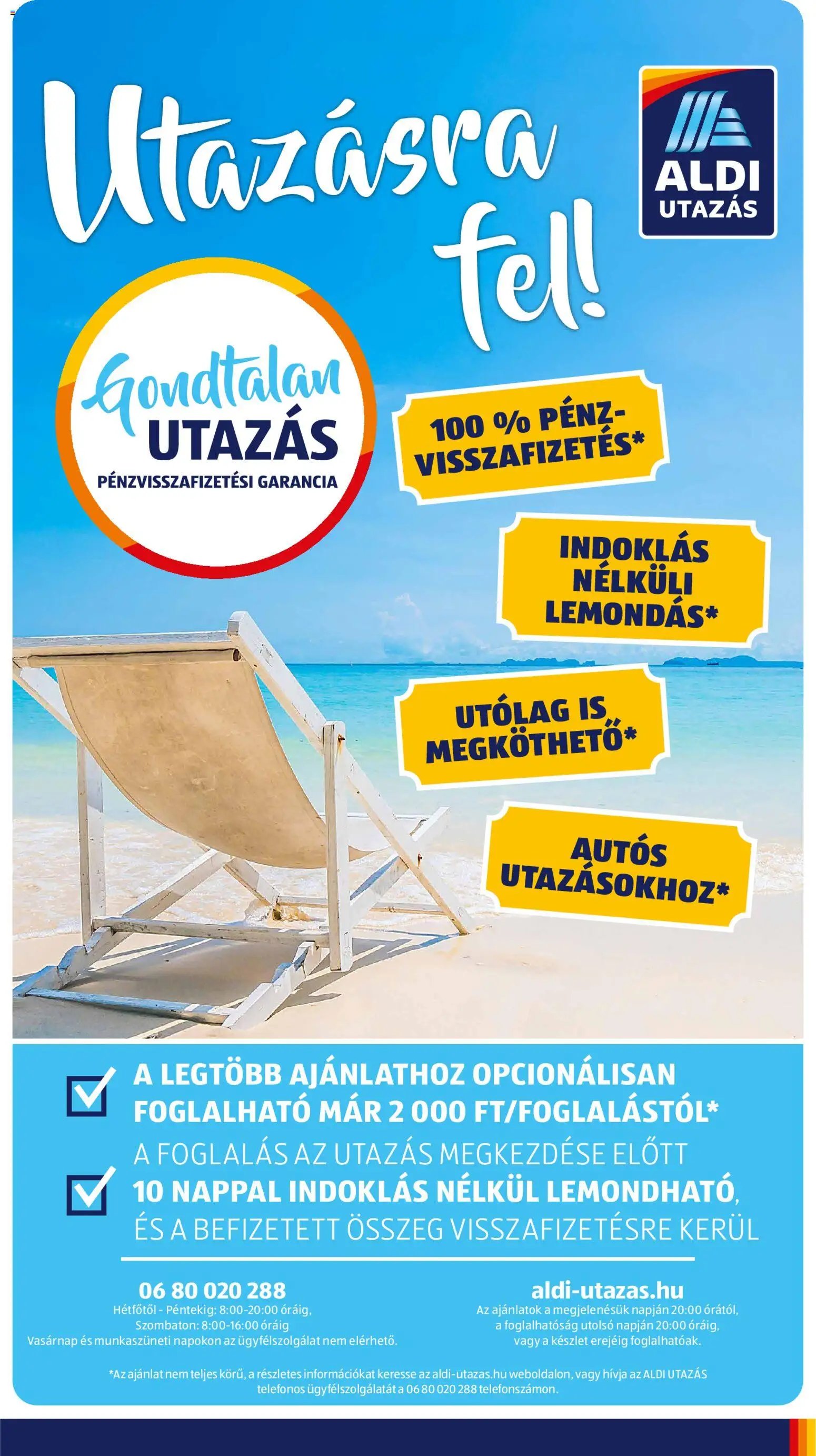 Aldi újság 2026.07.23. Aldi Utazás katalógus