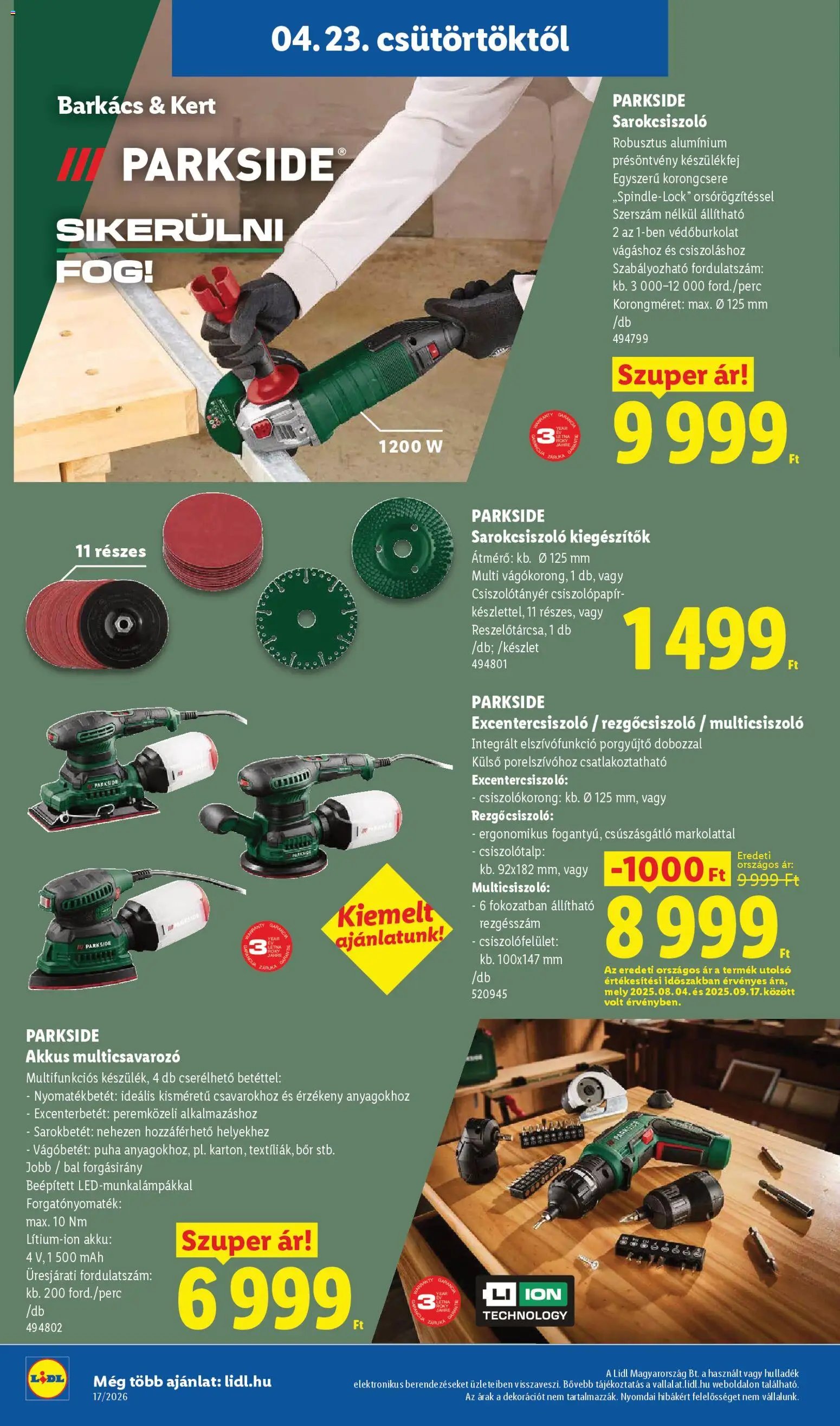 Lidl újság 2026.04.23. Lidl akciós újság (2026-04-23 - 2026-04-29)