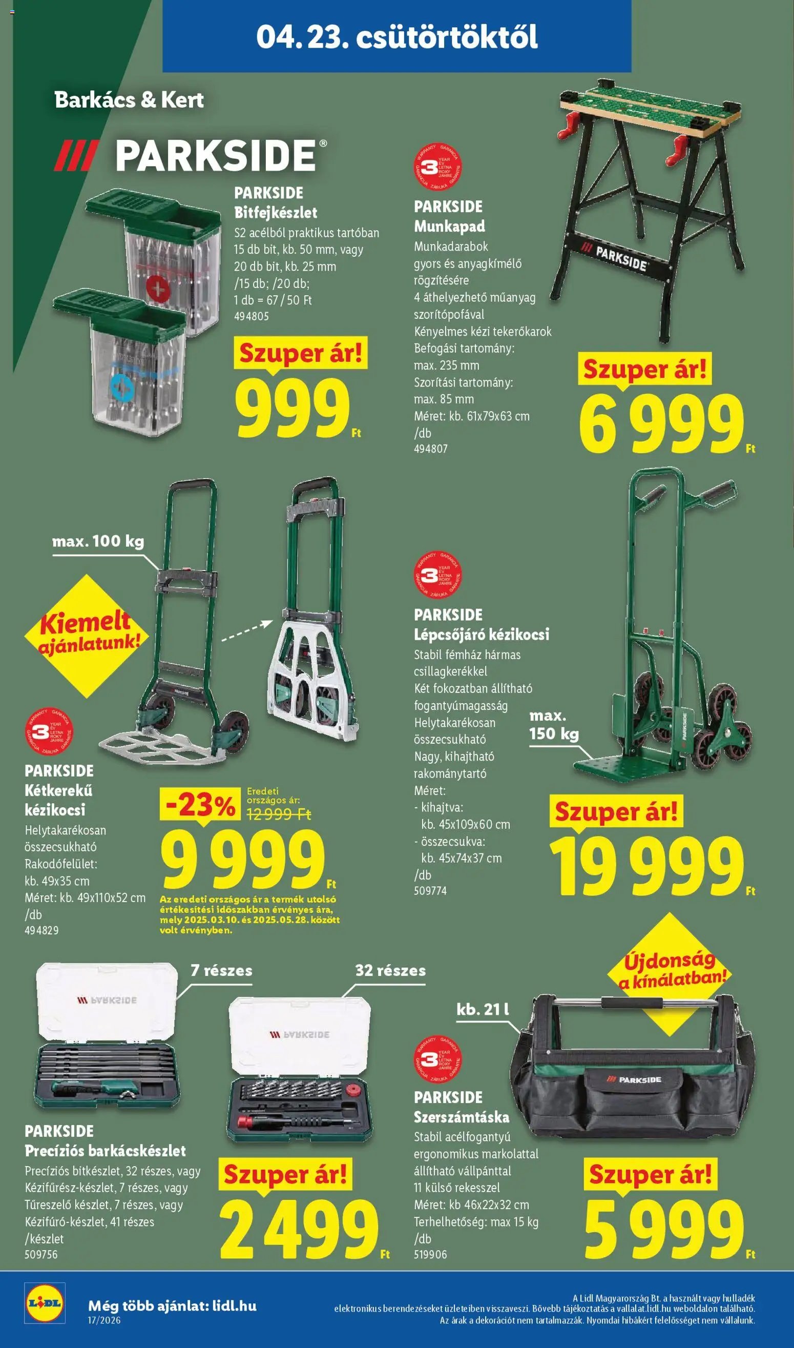 Lidl újság 2026.04.23. Lidl akciós újság (2026-04-23 - 2026-04-29)