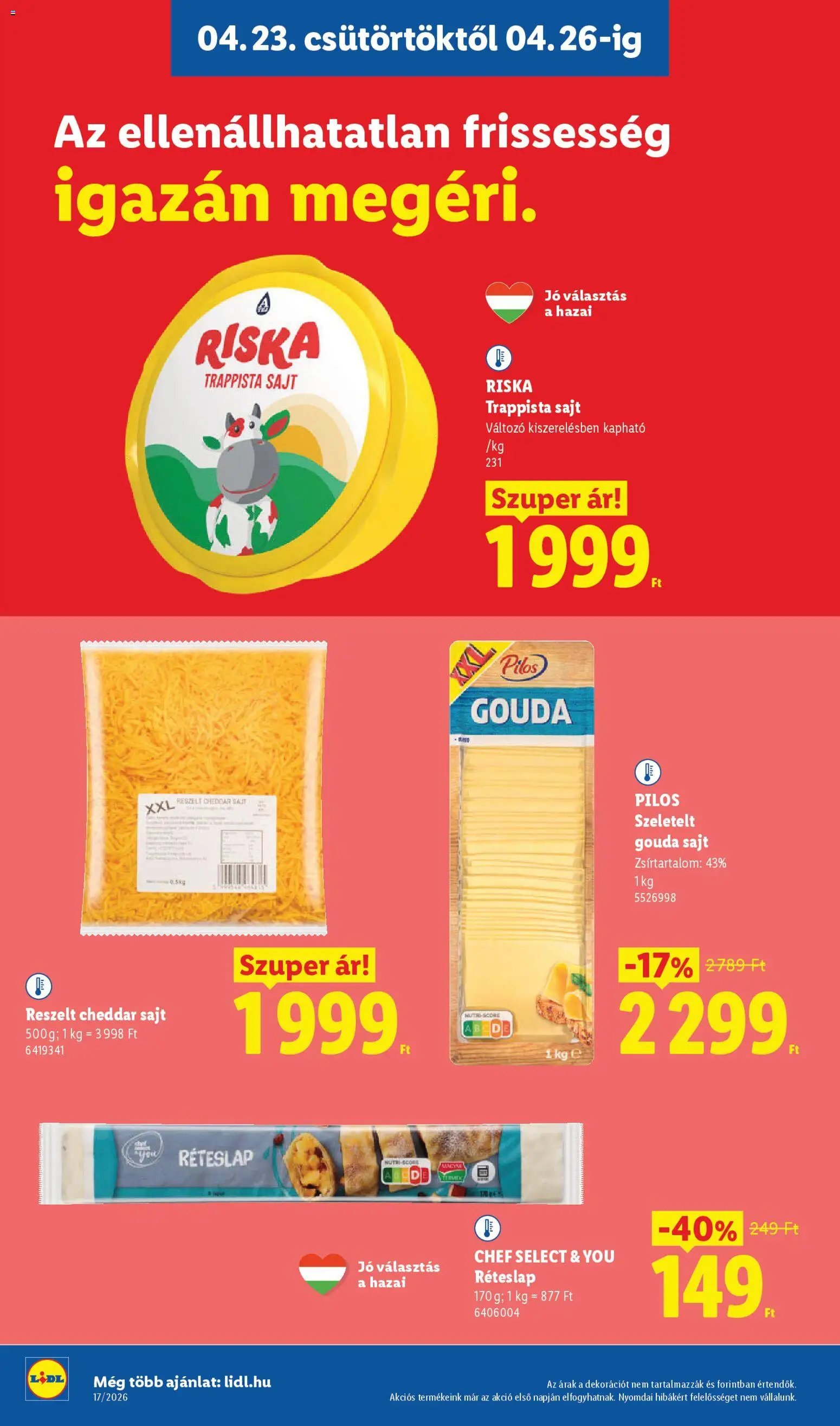 Lidl újság 2026.04.23. Lidl akciós újság (2026-04-23 - 2026-04-29)