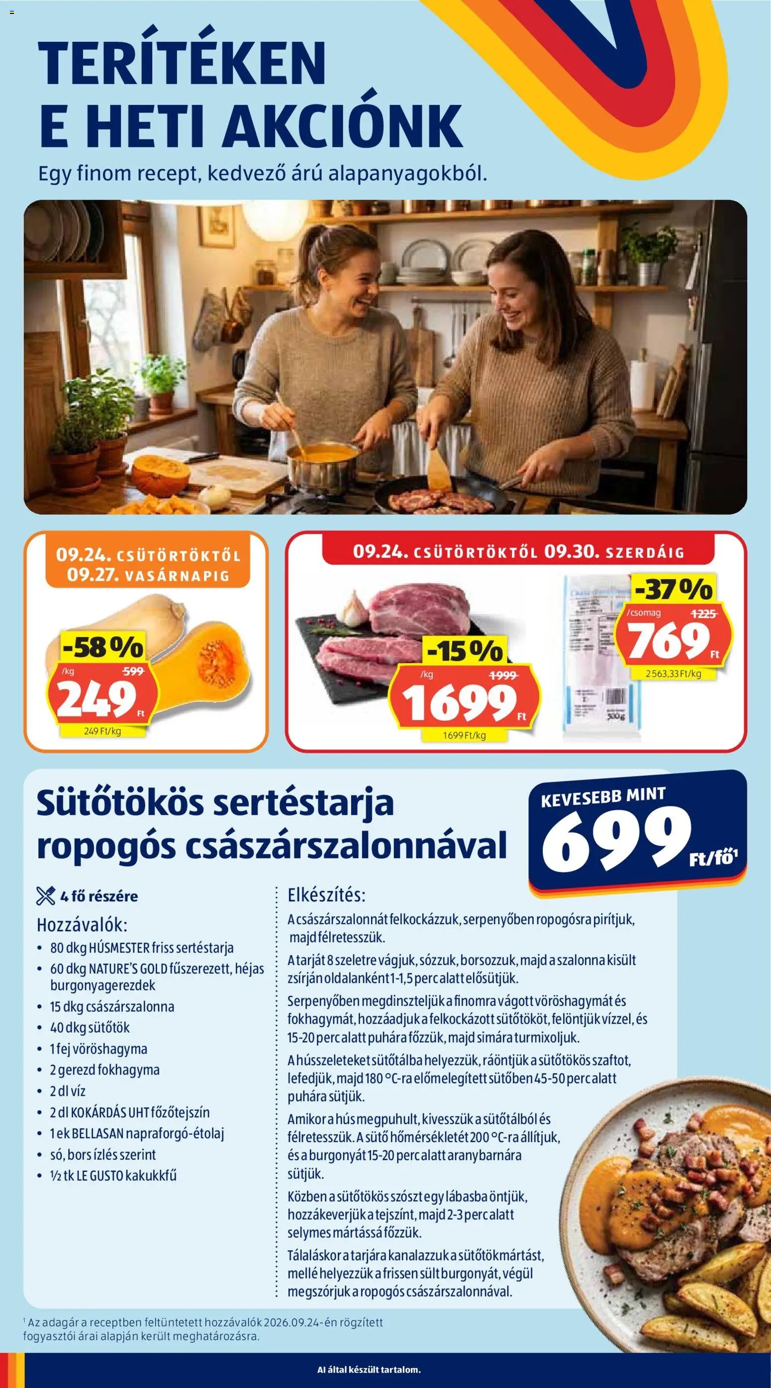 Aldi újság 2026.09.24. Aldi akciós újság
