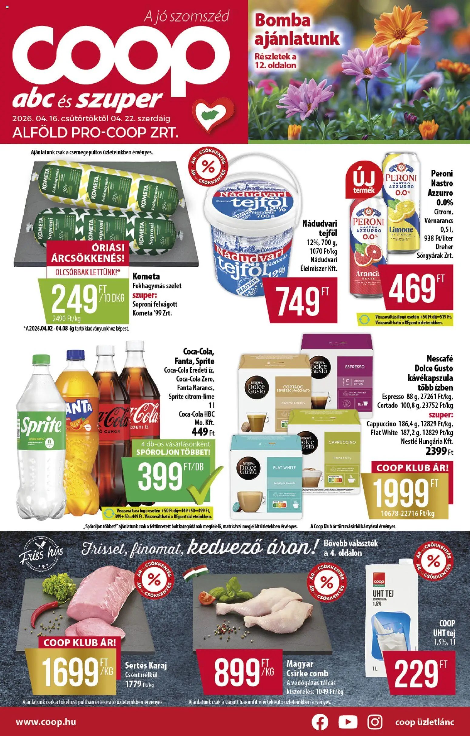 COOP újság 2026.04.16. COOP - Abc & szuper / Alföld Pro-Coop Zrt. (2026-04-16 - 2026-04-22)
