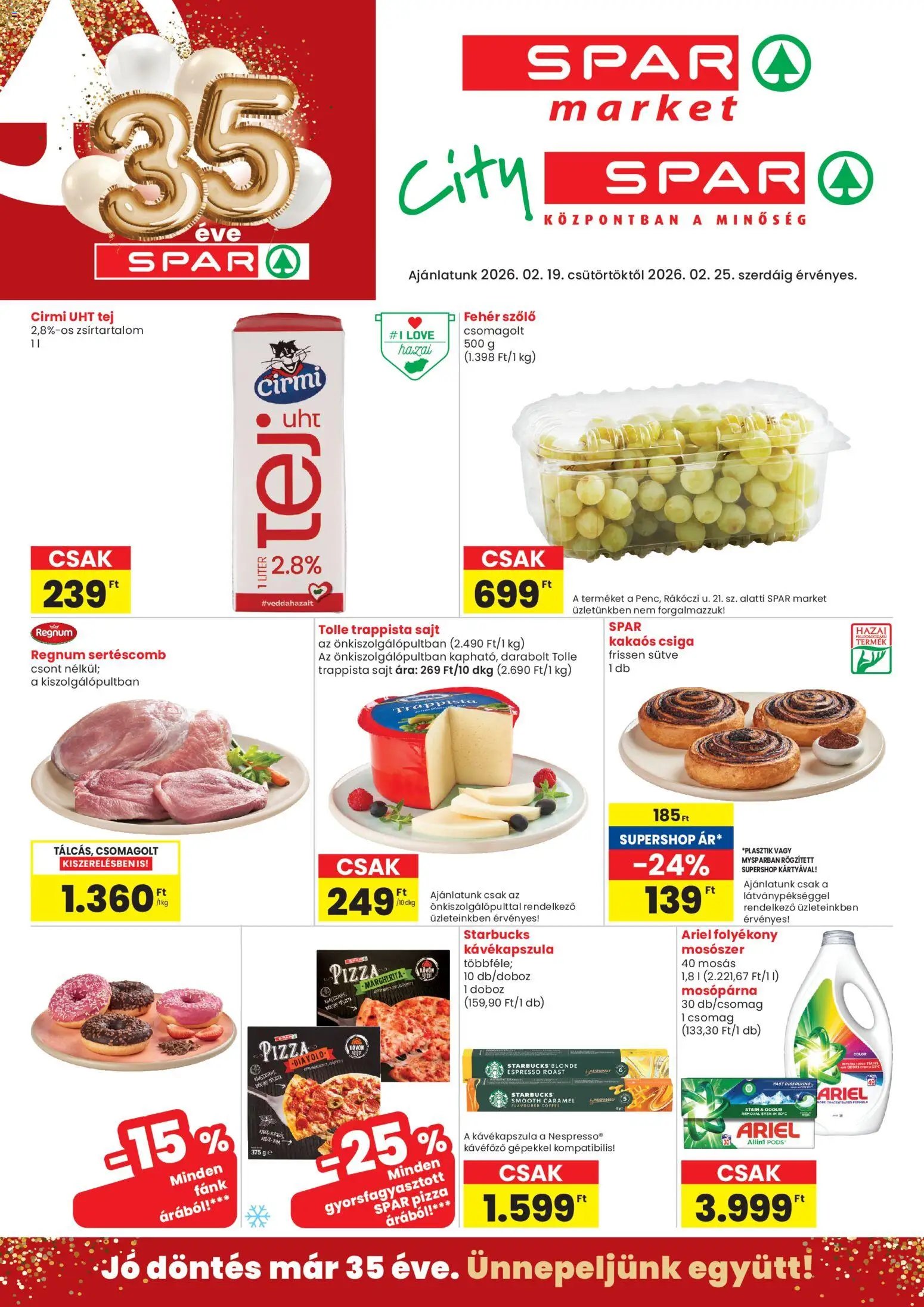 Spar újság 2026.02.19. City Spar szórólap (2026-02-19 - 2026-02-25)