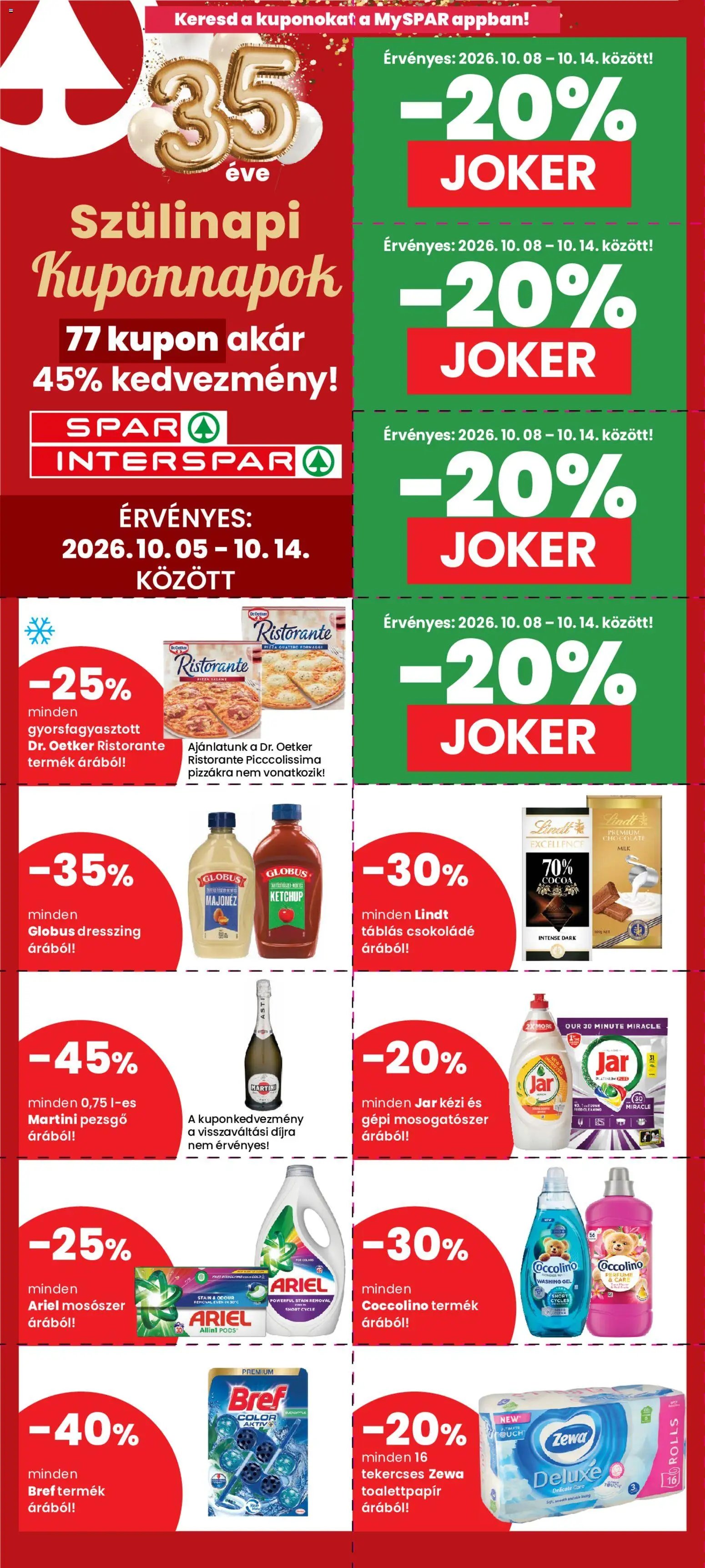 Spar újság 2026.10.05. Spar Szülinapi kuponnapok