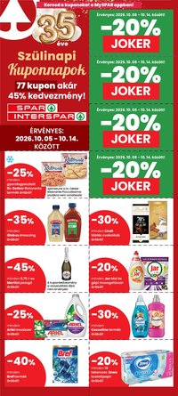Spar újság 2026.10.05. Spar Szülinapi kuponnapok