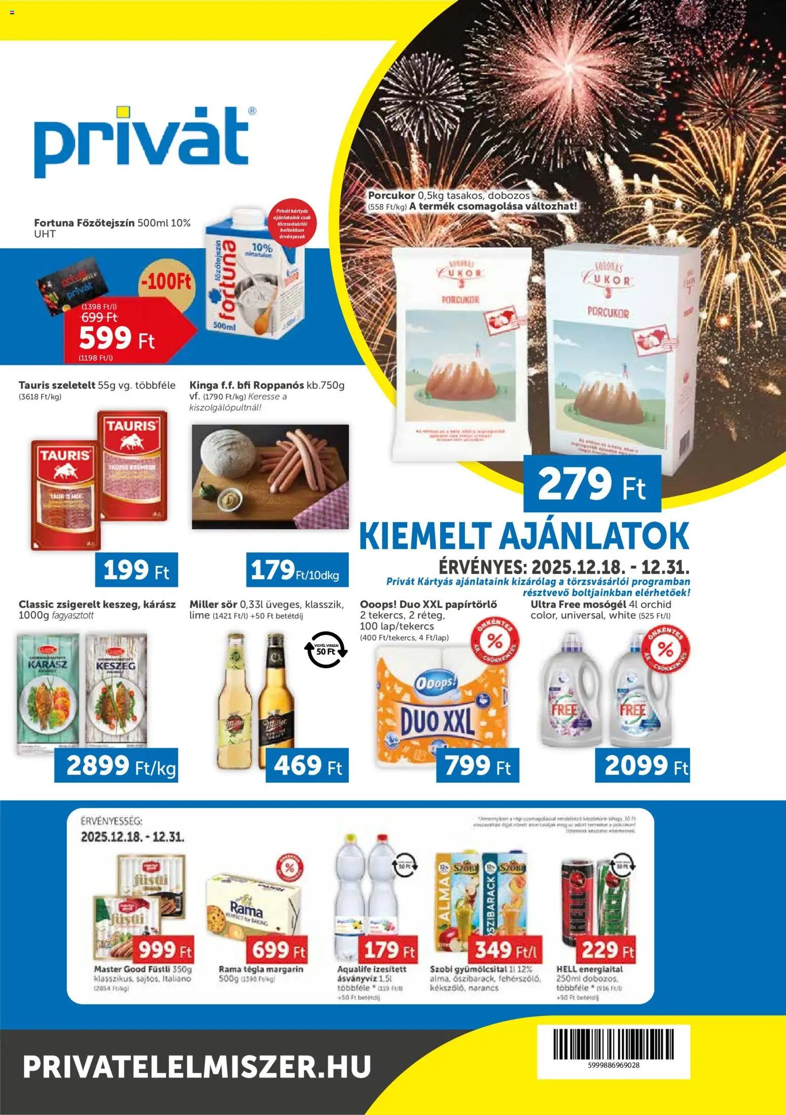 PRIVÁT újság 2025.12.18. Akciós újság PRIVÁT (2025-12-18 - 2025-12-31)