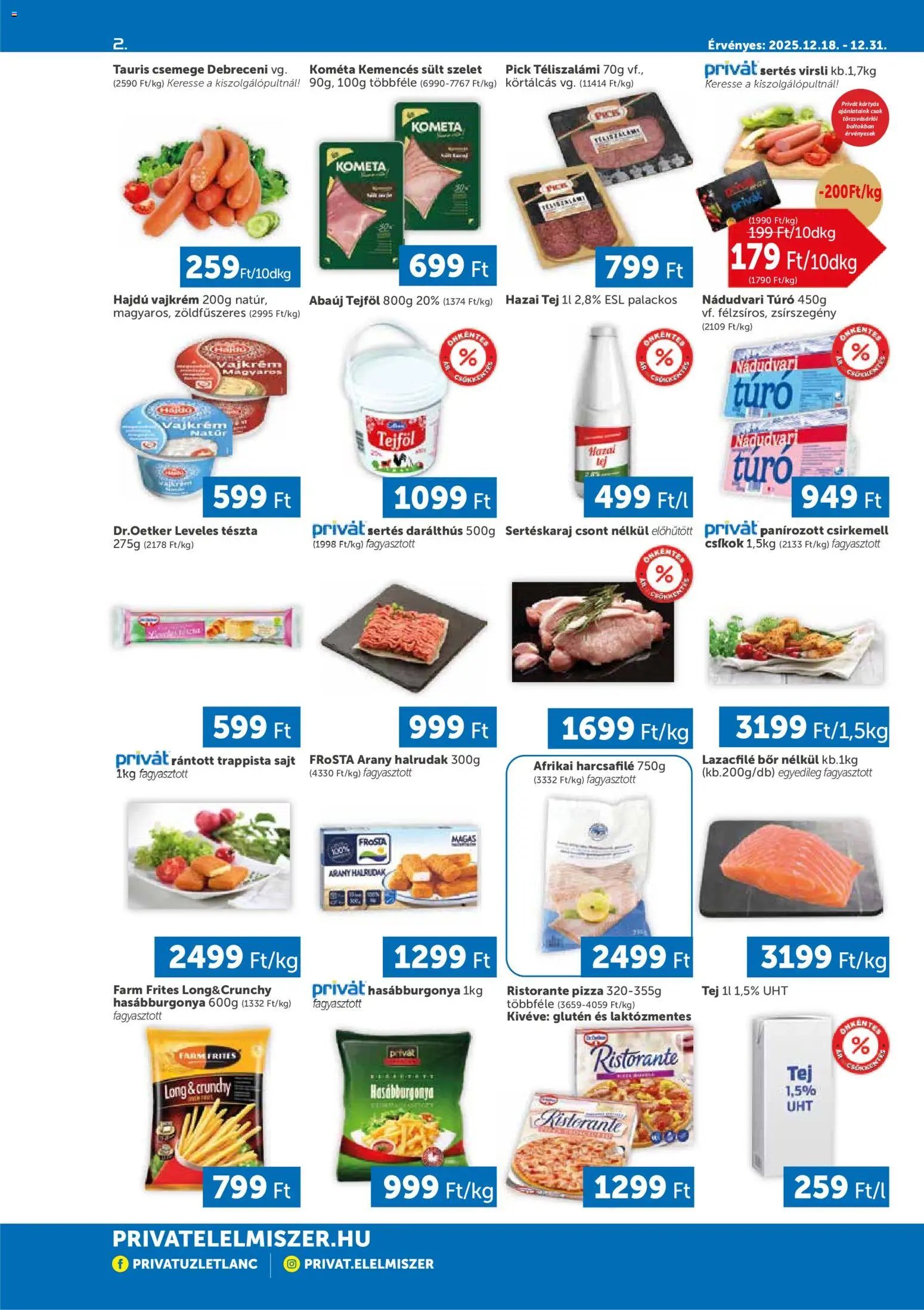 PRIVÁT újság 2025.12.18. Akciós újság PRIVÁT (2025-12-18 - 2025-12-31)