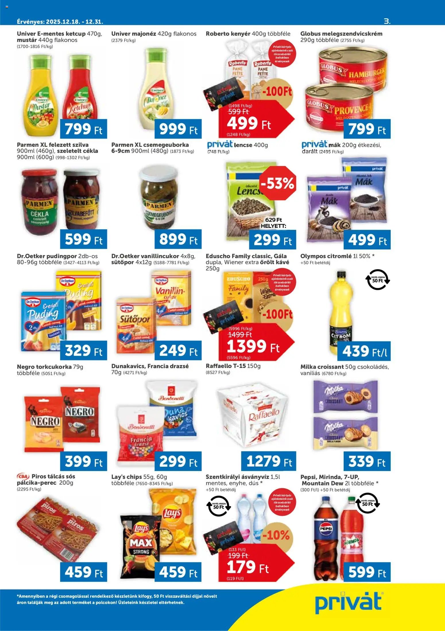 PRIVÁT újság 2025.12.18. Akciós újság PRIVÁT (2025-12-18 - 2025-12-31)