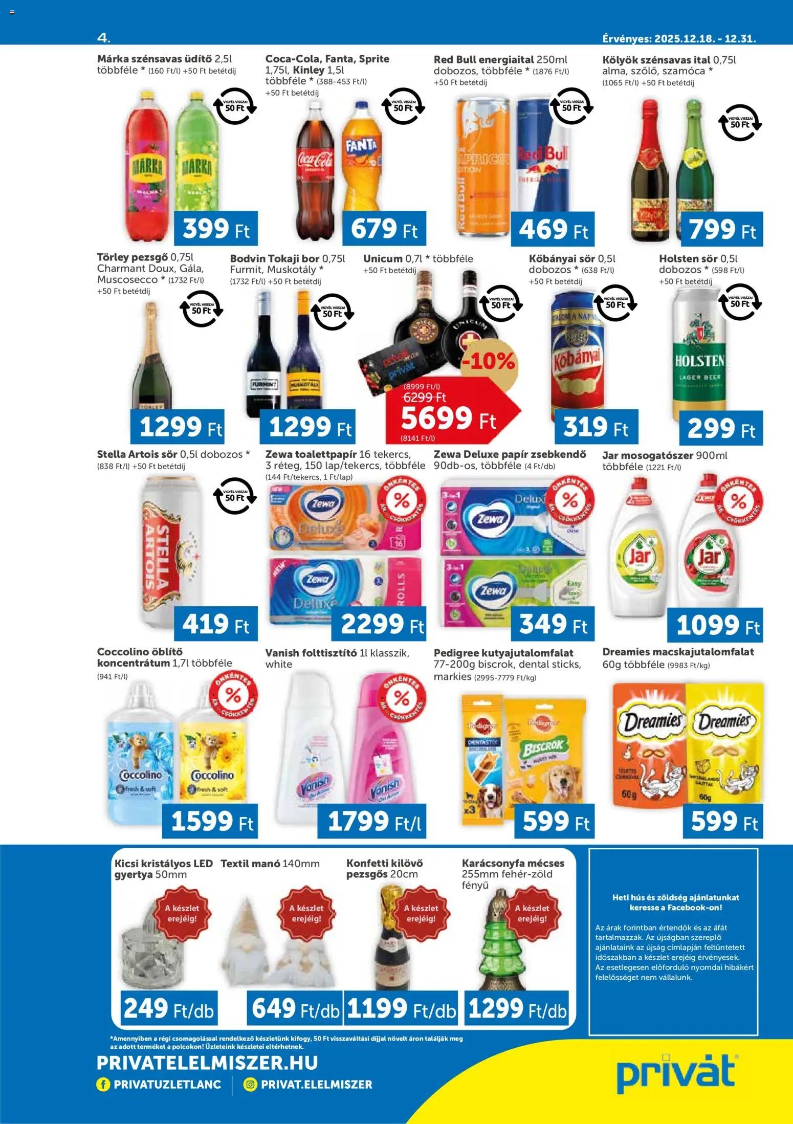 PRIVÁT újság 2025.12.18. Akciós újság PRIVÁT (2025-12-18 - 2025-12-31)