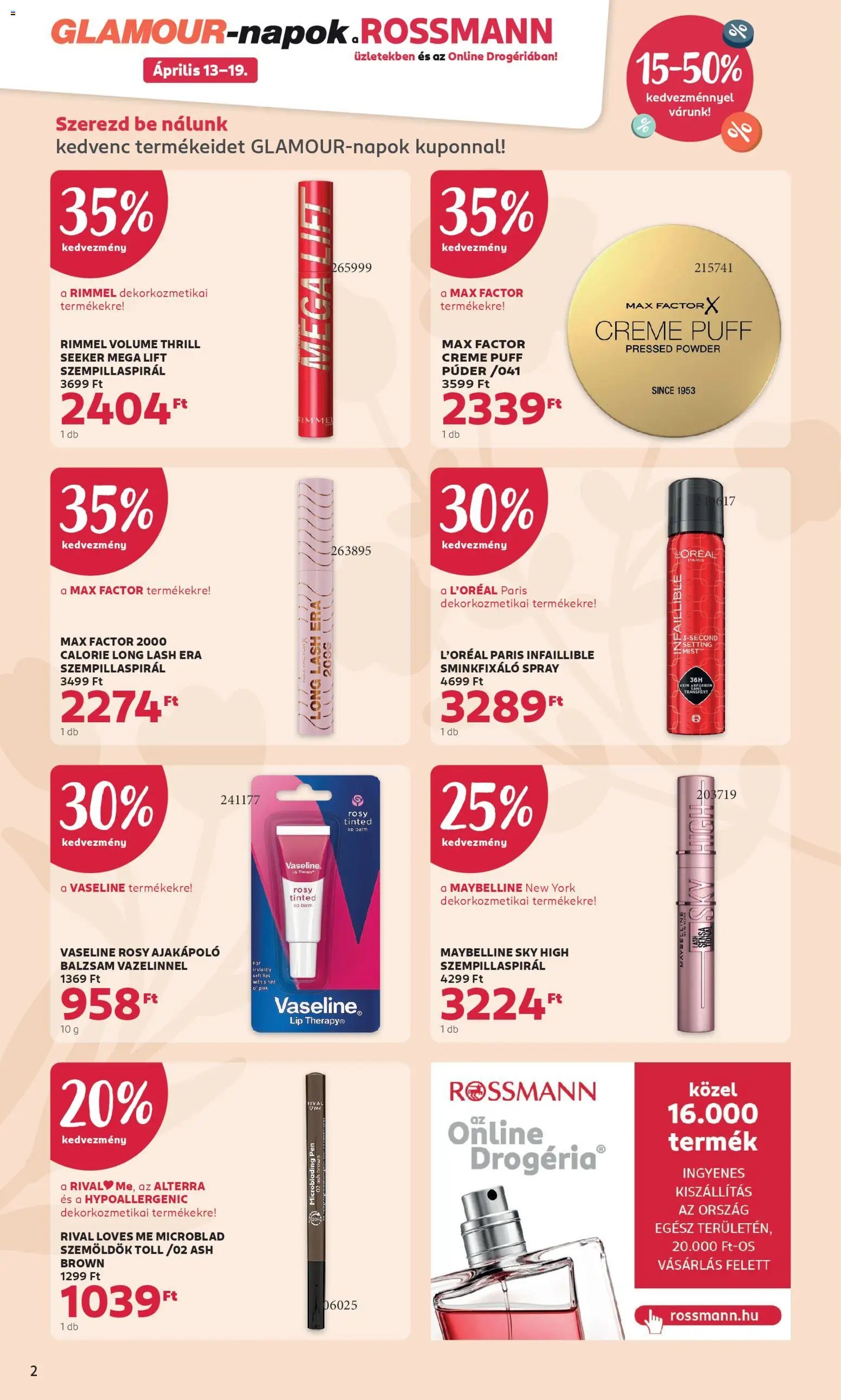 Rossmann újság 2026.04.13. Rossmann aktuális akciós újság (2026-04-13 - 2026-04-19)