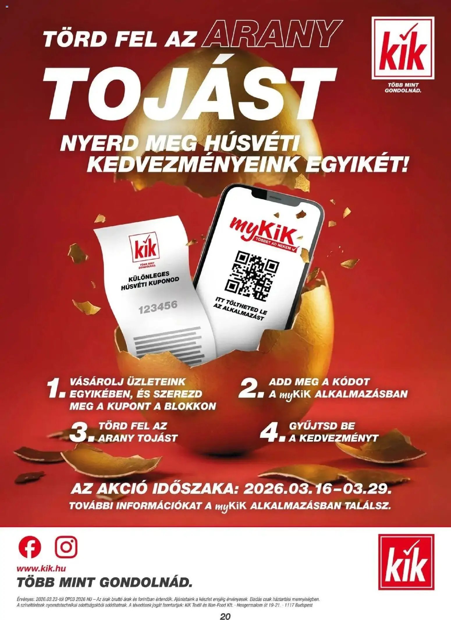 Kik újság 2026.03.23. Kik aktuális akciós újság (2026-03-23 - 2026-03-29)