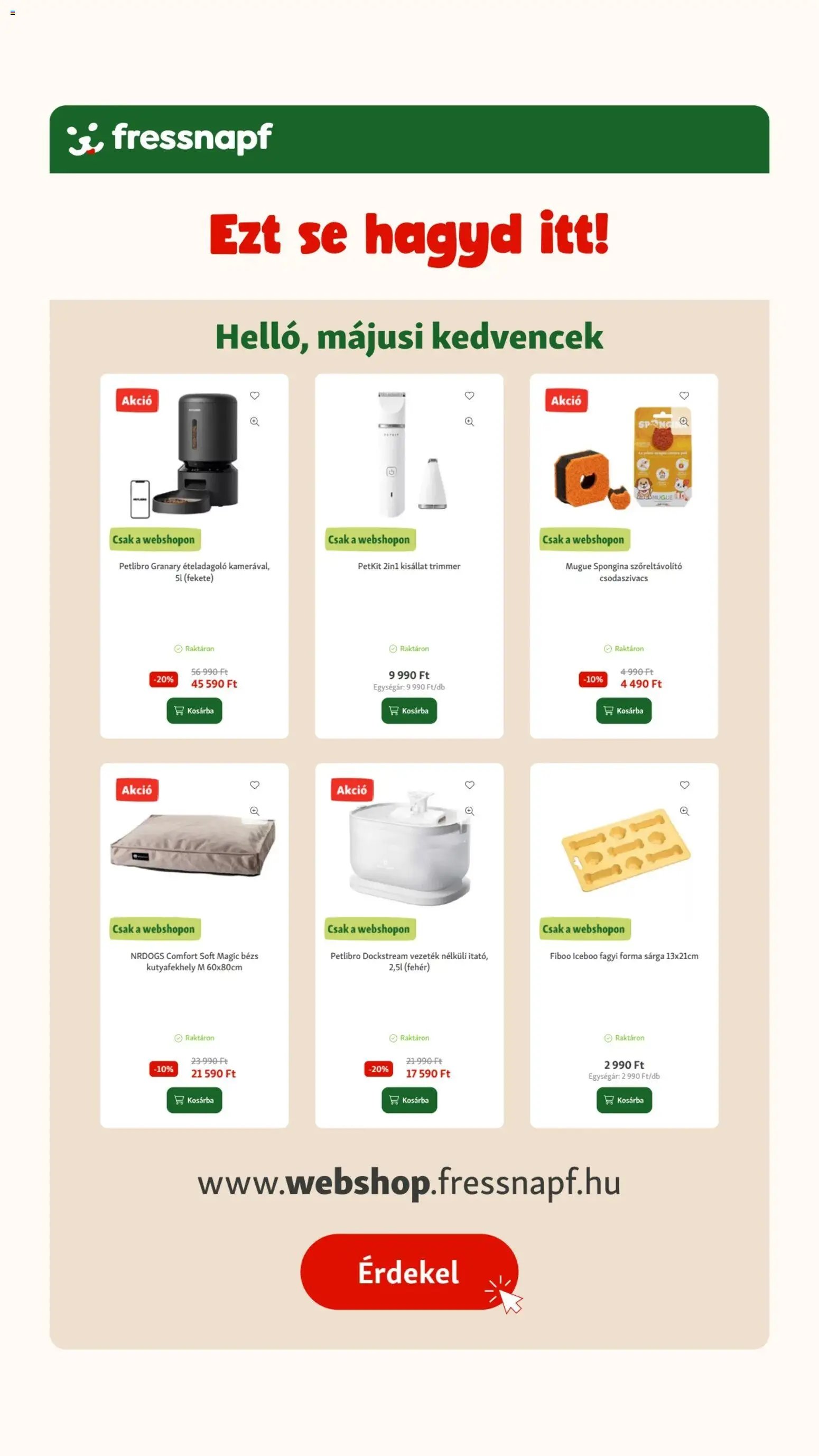 Fressnapf újság 2026.05.07. Fressnapf akciós újság (2026-05-07 - 2026-05-13)