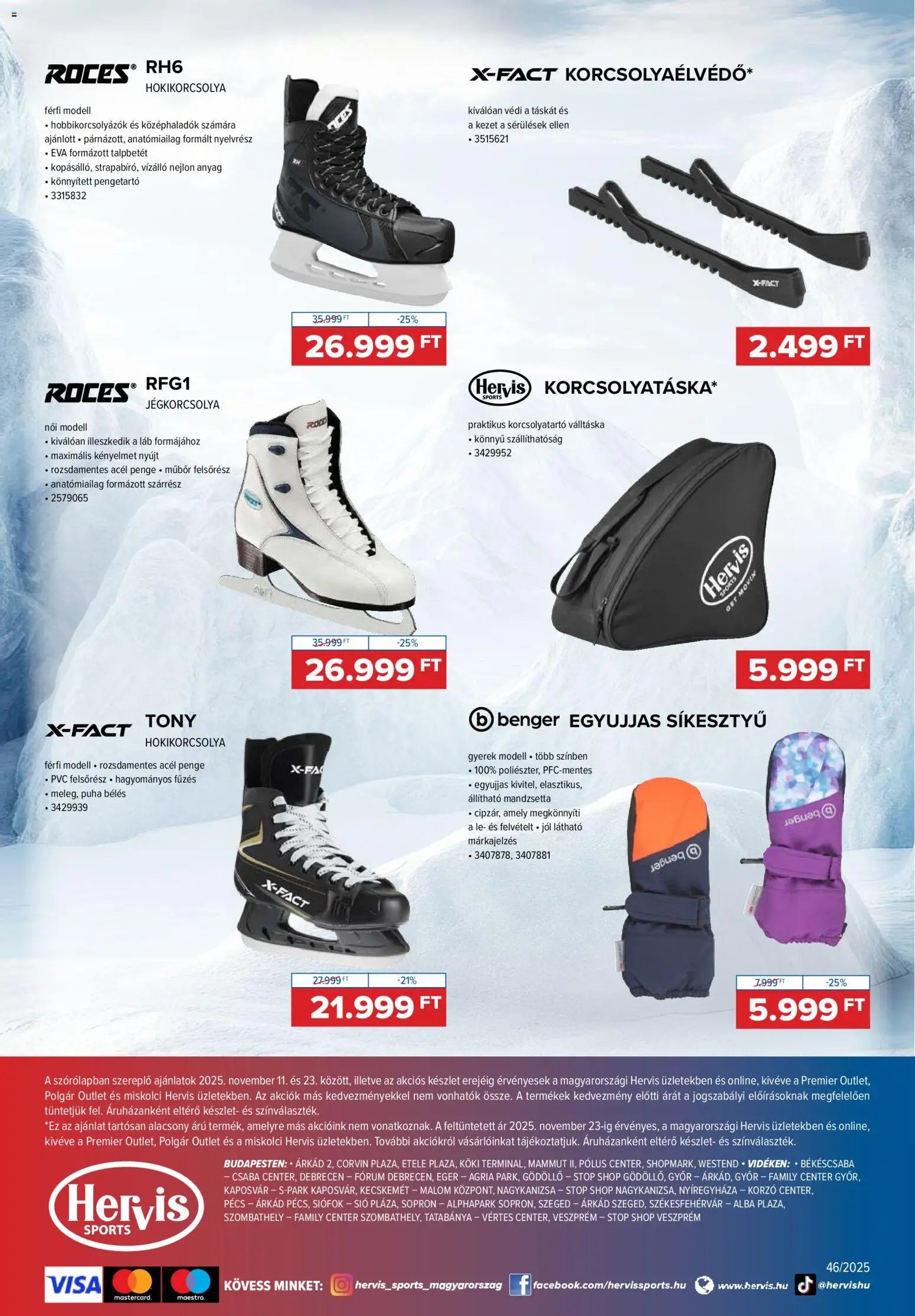 Hervis Sports újság 2025.11.11. Akciós újság Hervis Sports (2025-11-11 - 2025-11-23)