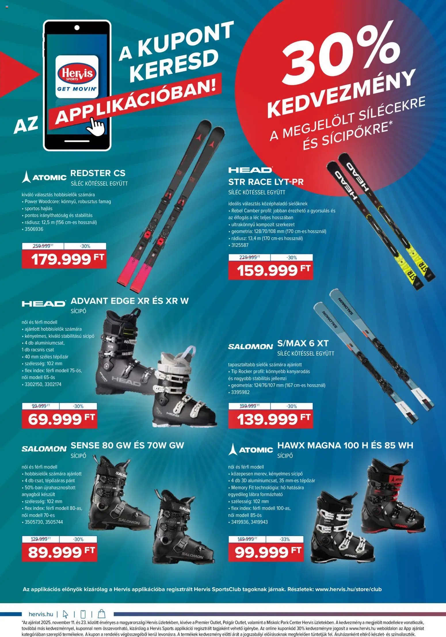 Hervis Sports újság 2025.11.11. Akciós újság Hervis Sports (2025-11-11 - 2025-11-23)