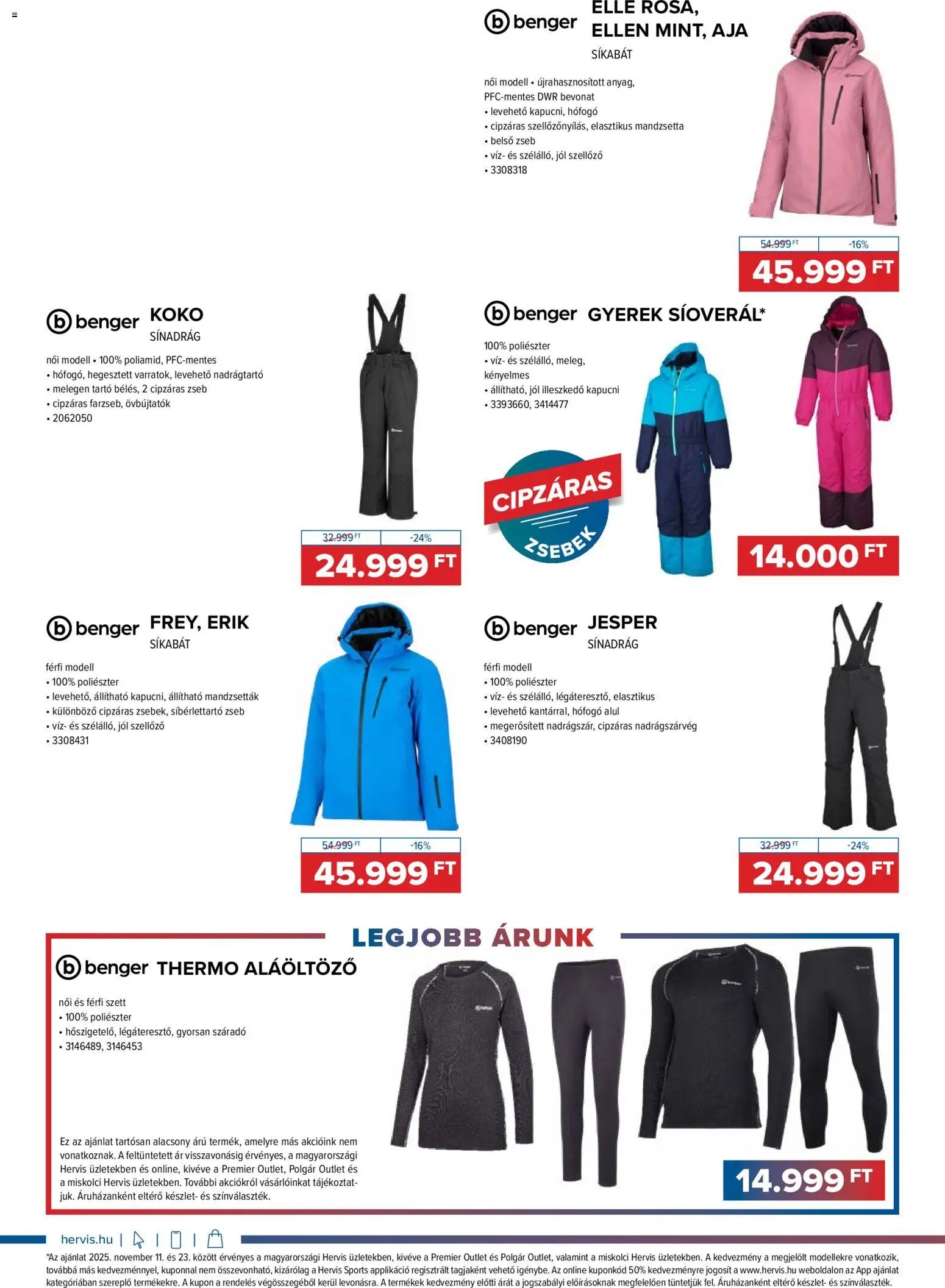 Hervis Sports újság 2025.11.11. Akciós újság Hervis Sports (2025-11-11 - 2025-11-23)