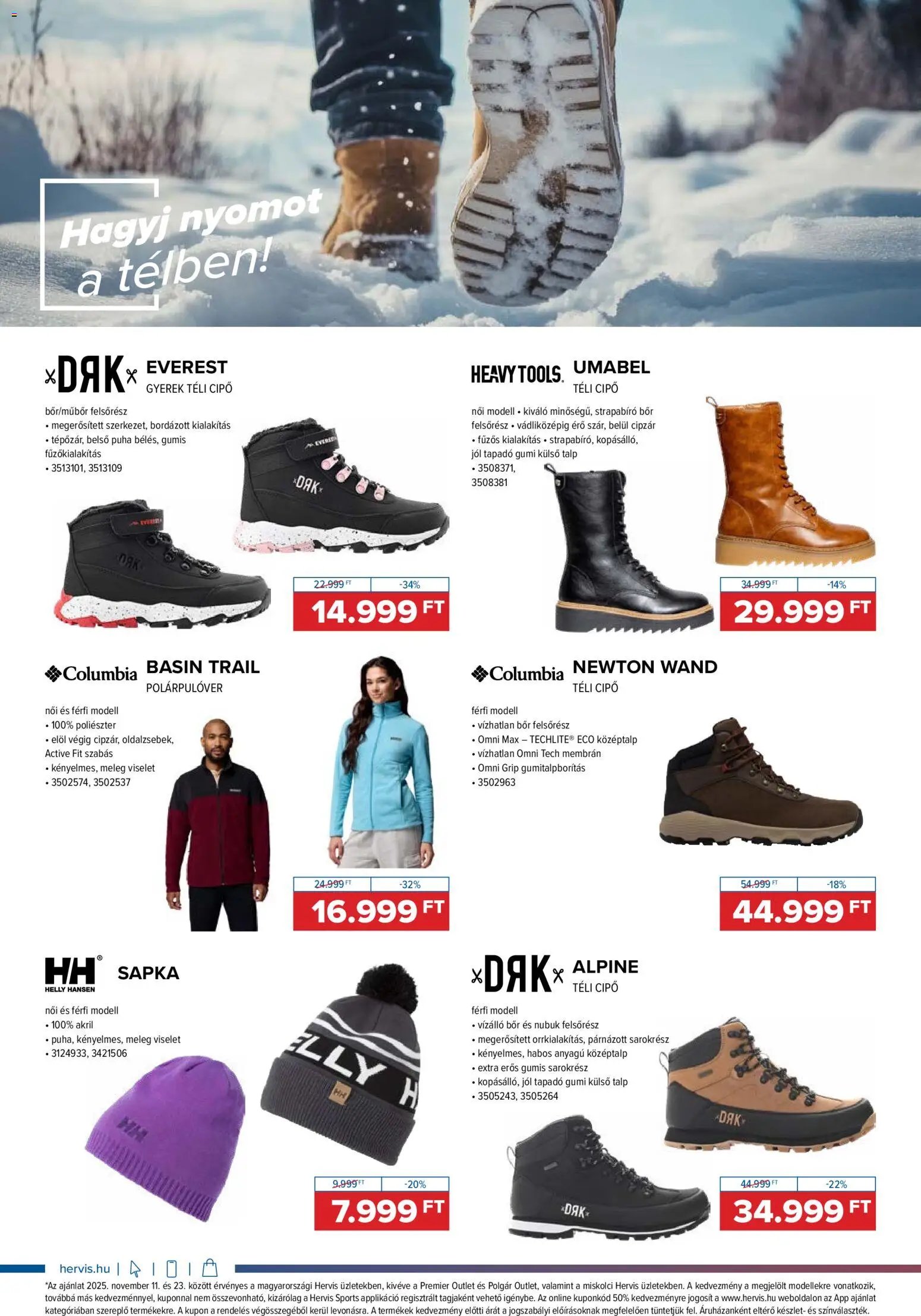 Hervis Sports újság 2025.11.11. Akciós újság Hervis Sports (2025-11-11 - 2025-11-23)