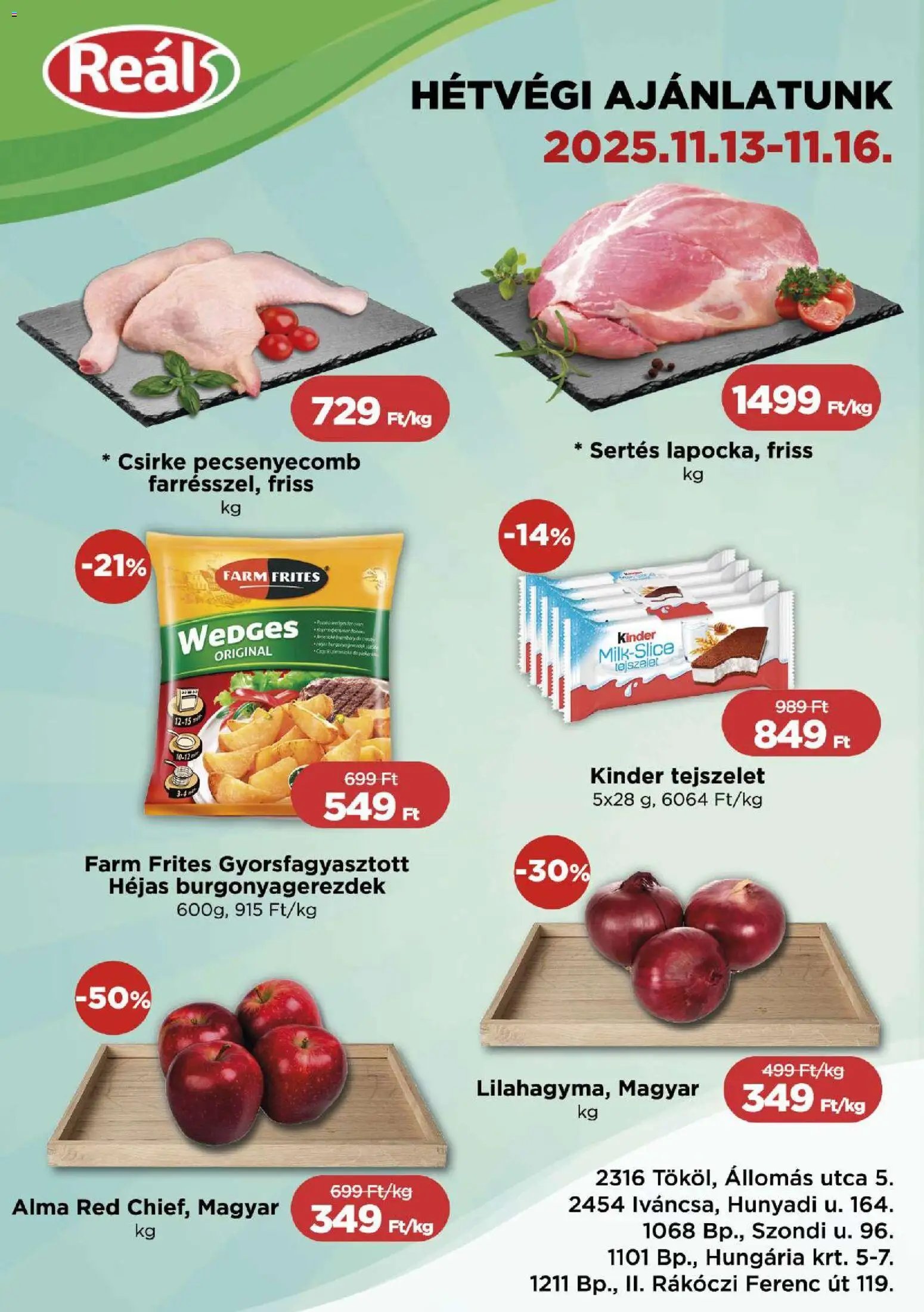 Reál újság 2025.11.13. Bevásárló hétvége - Pest megye (2025-11-13 - 2025-11-16)