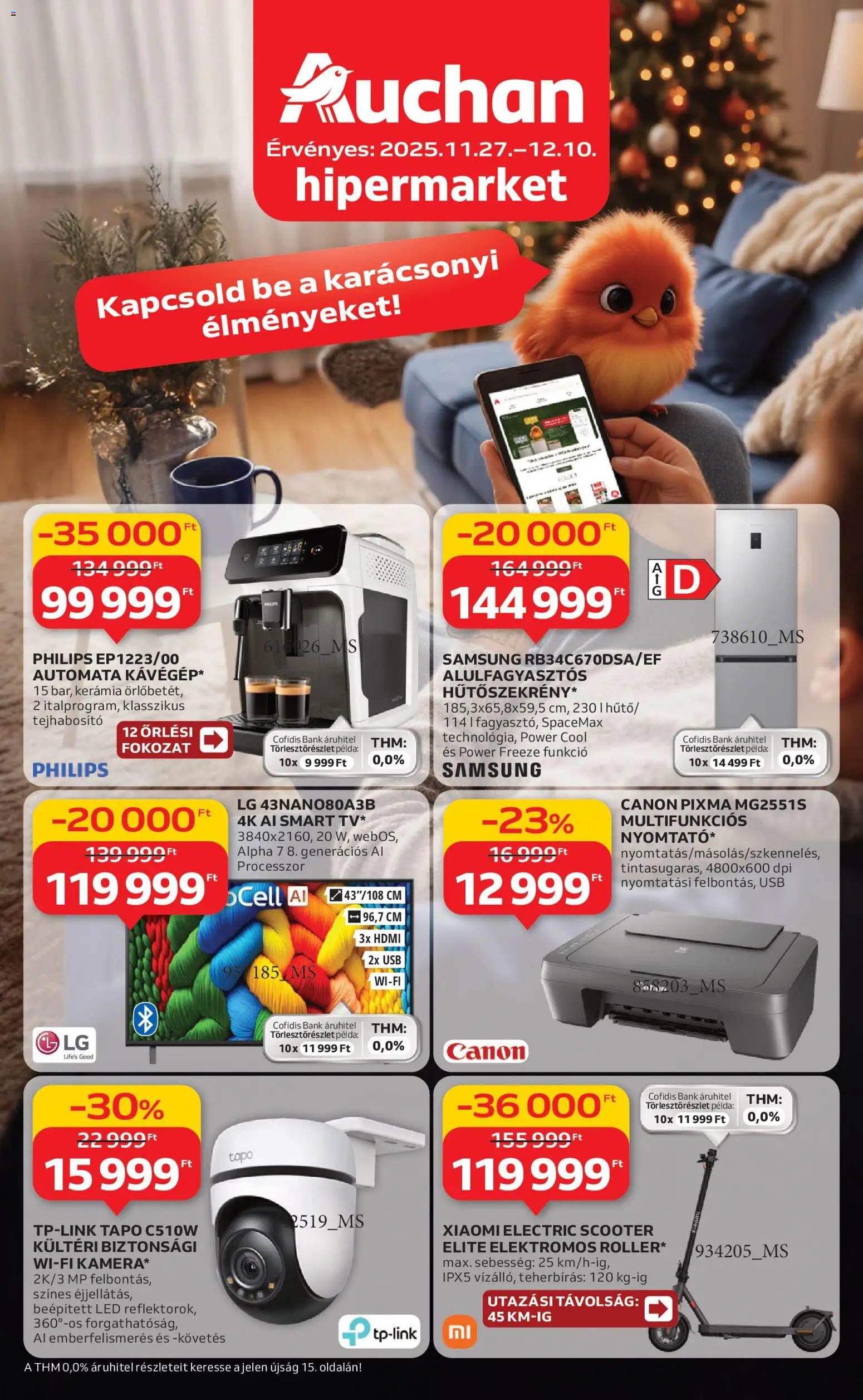 Auchan újság 2025.11.27. Elektronikai ajánlataink (2025-11-27 - 2025-12-10)
