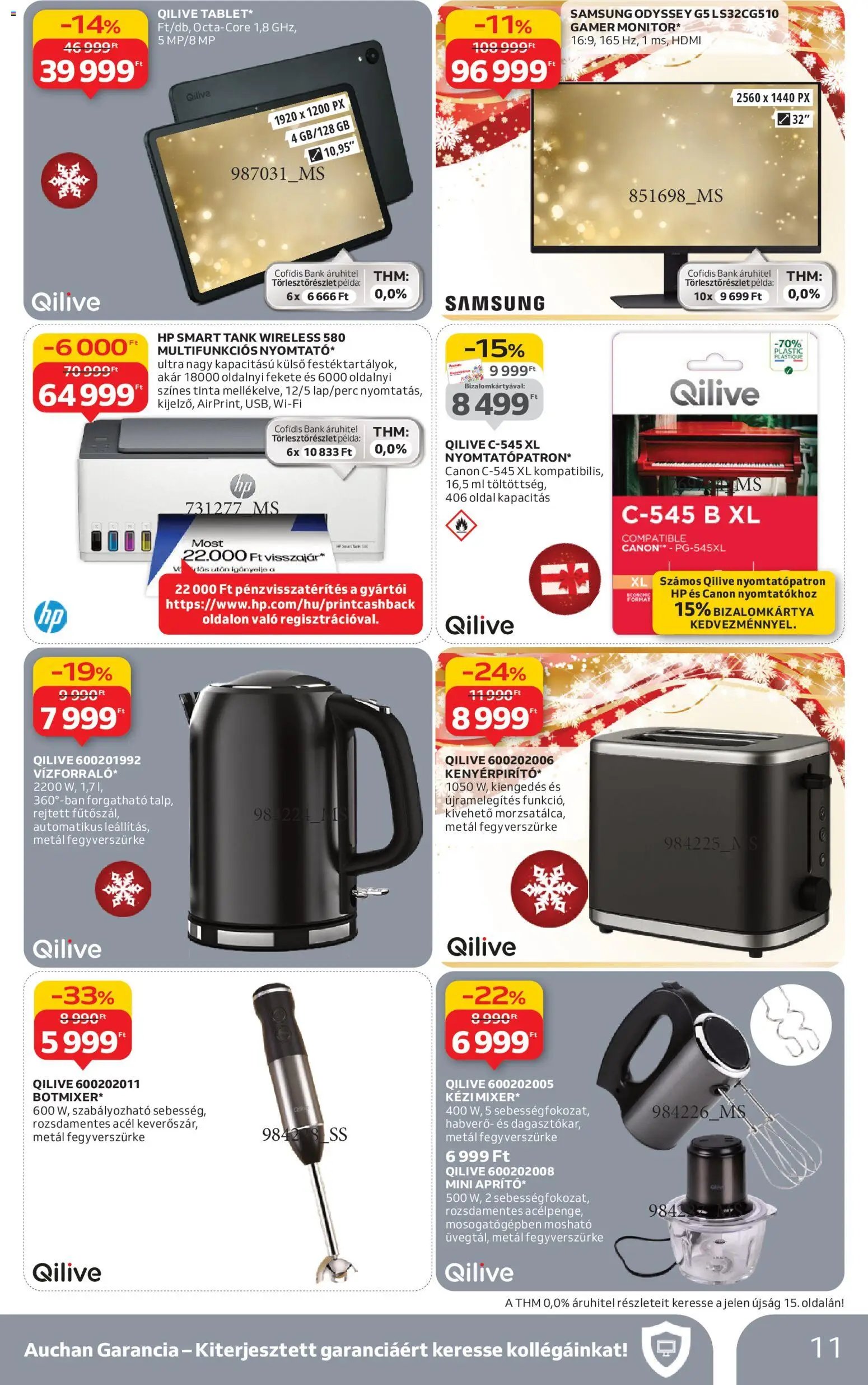 Auchan újság 2025.11.27. Elektronikai ajánlataink (2025-11-27 - 2025-12-10)