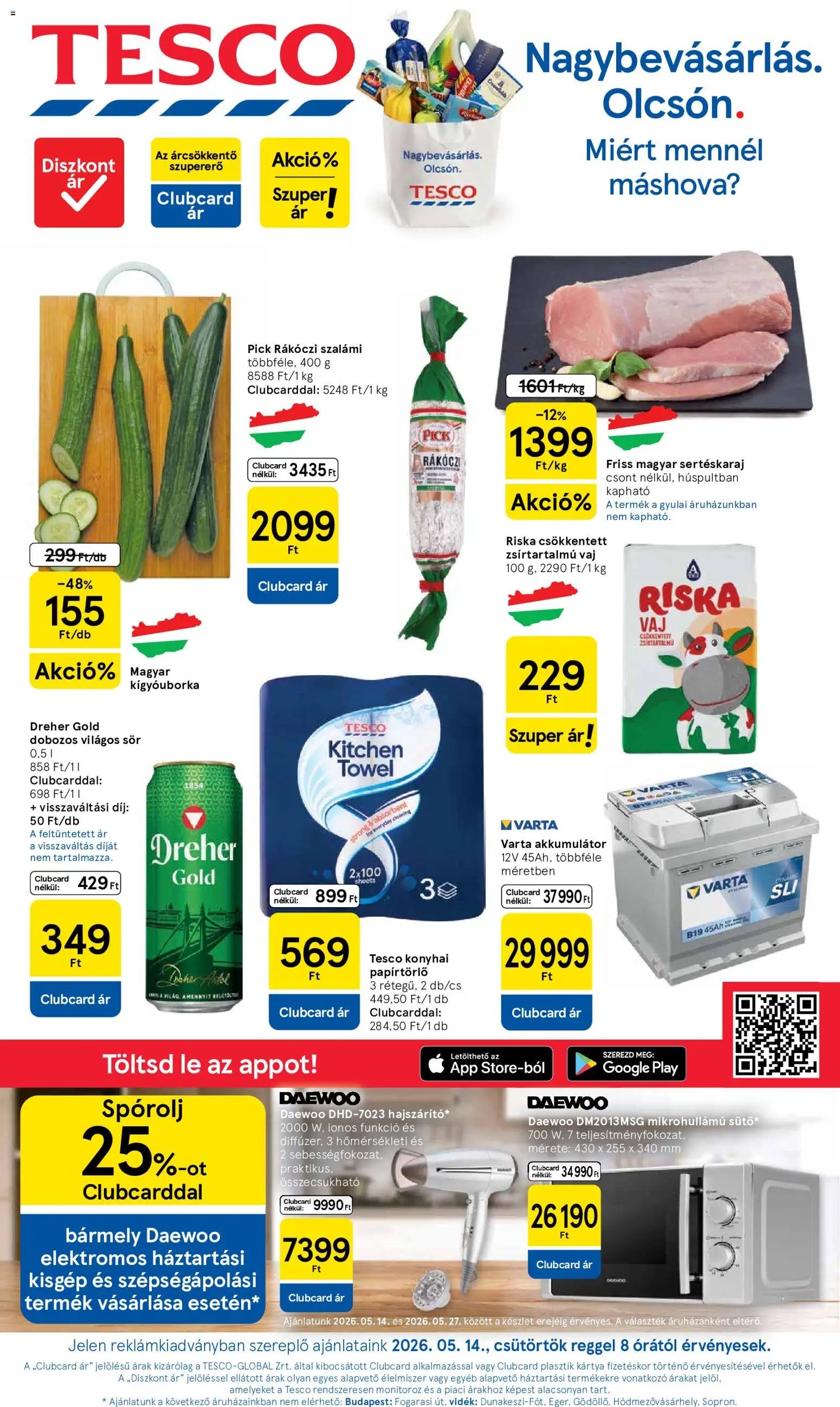 Tesco újság 2026.05.14. Tesco aktuális akciós újság (2026-05-14 - 2026-05-20)