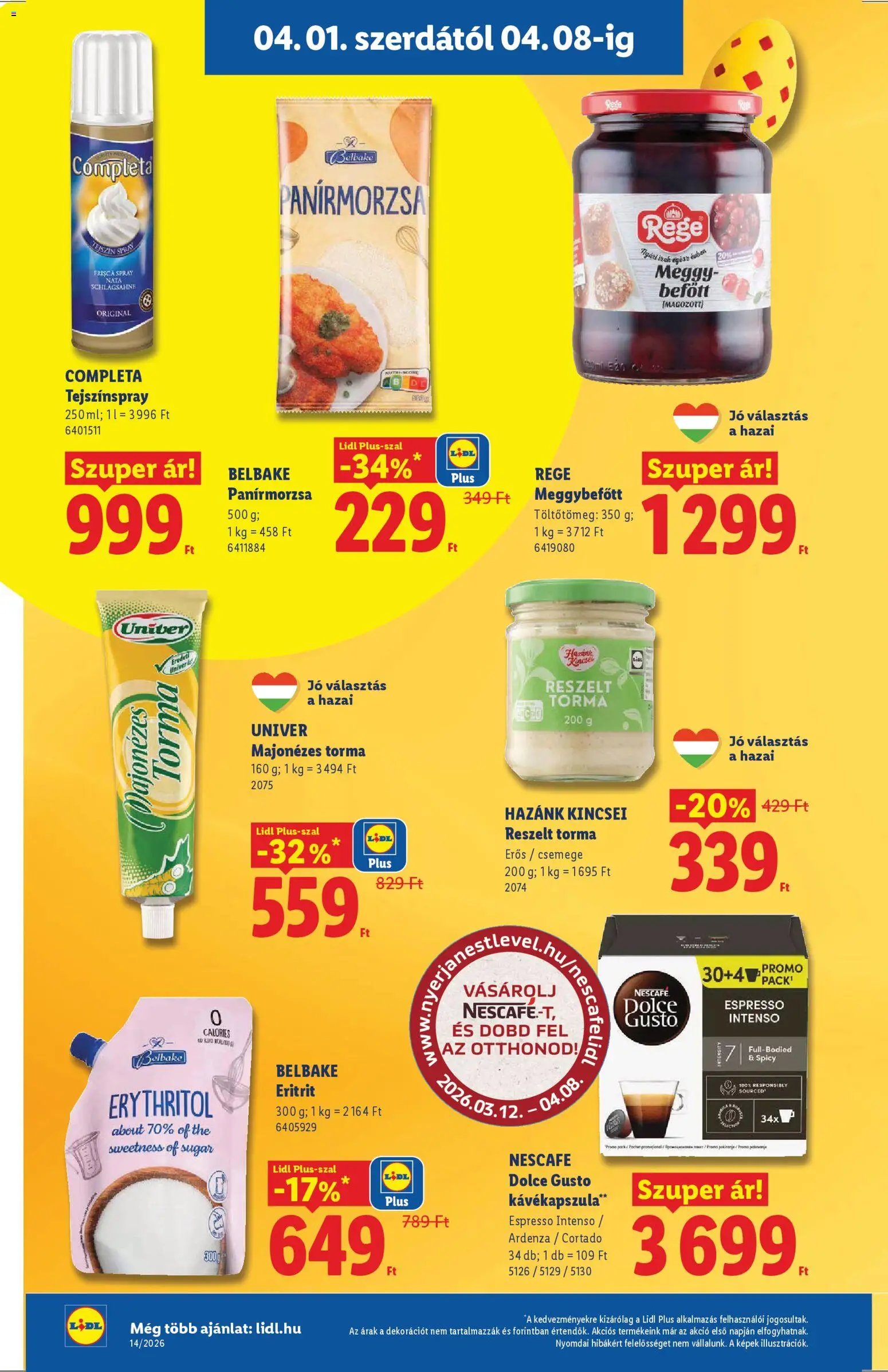 Lidl újság 2026.04.01. Lidl akciós újság (2026-04-01 - 2026-04-08)