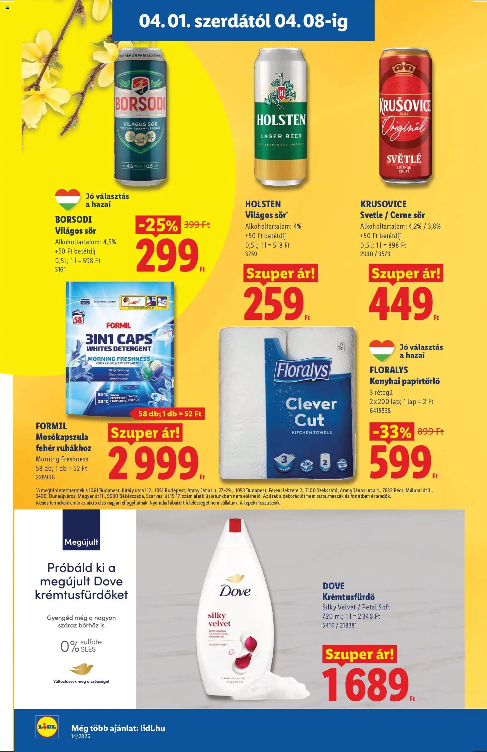 Lidl újság 2026.04.01. Lidl akciós újság (2026-04-01 - 2026-04-08)