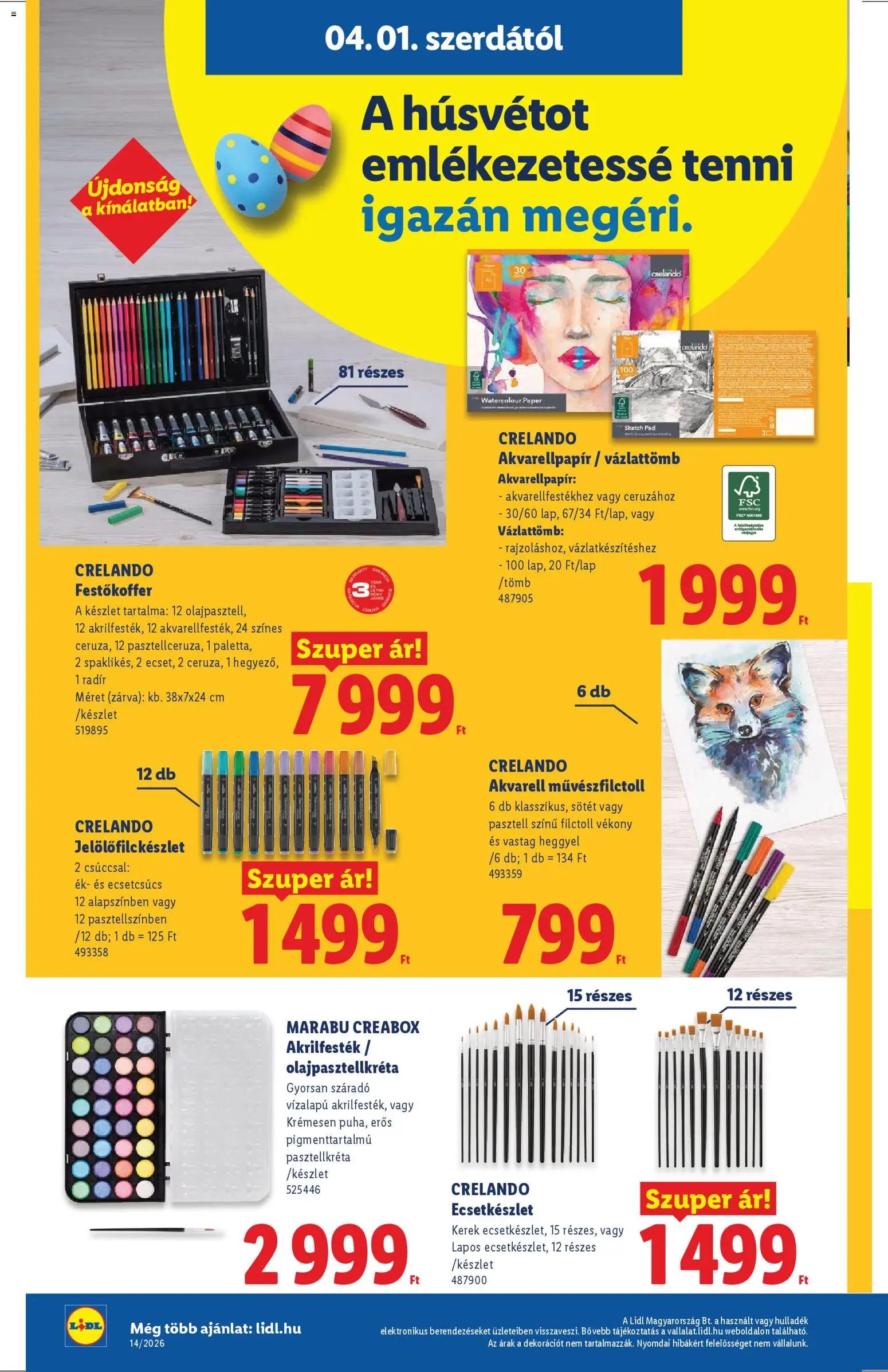 Lidl újság 2026.04.01. Lidl akciós újság (2026-04-01 - 2026-04-08)