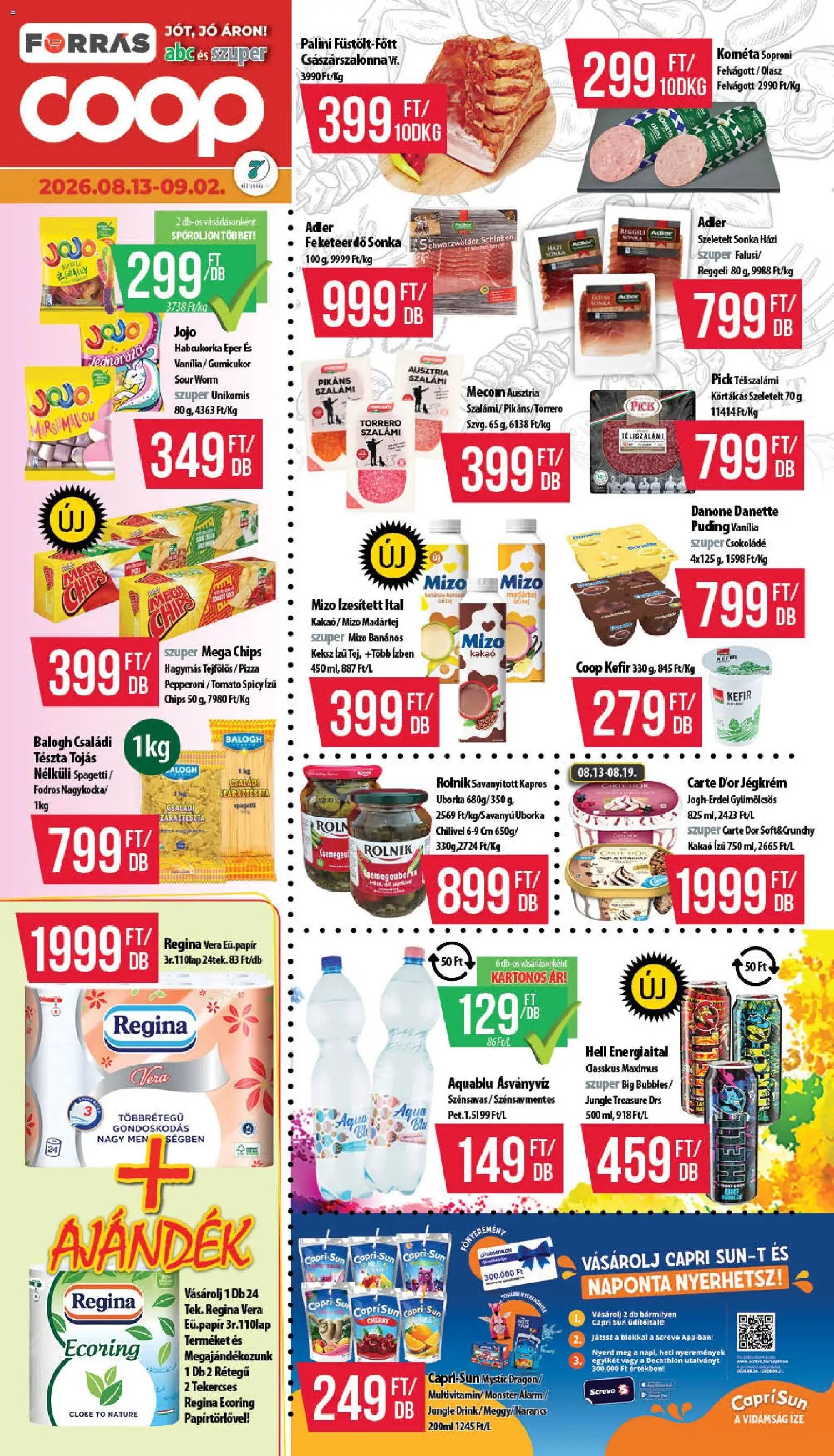 COOP újság 2026.08.13. COOP akciós újság