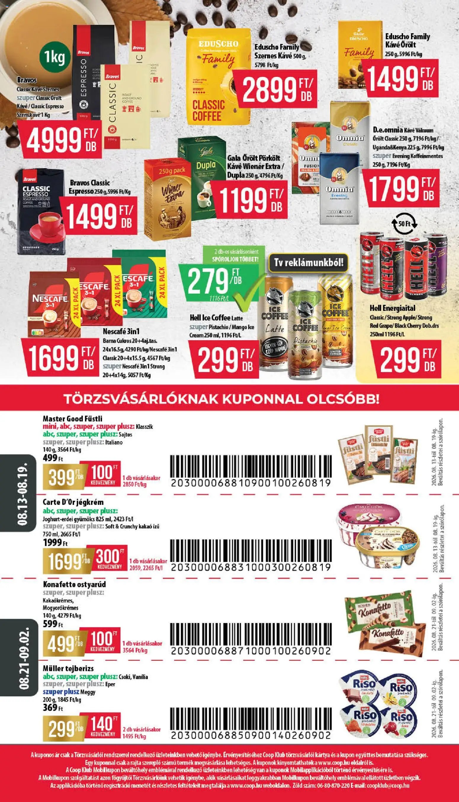 COOP újság 2026.08.13. COOP akciós újság