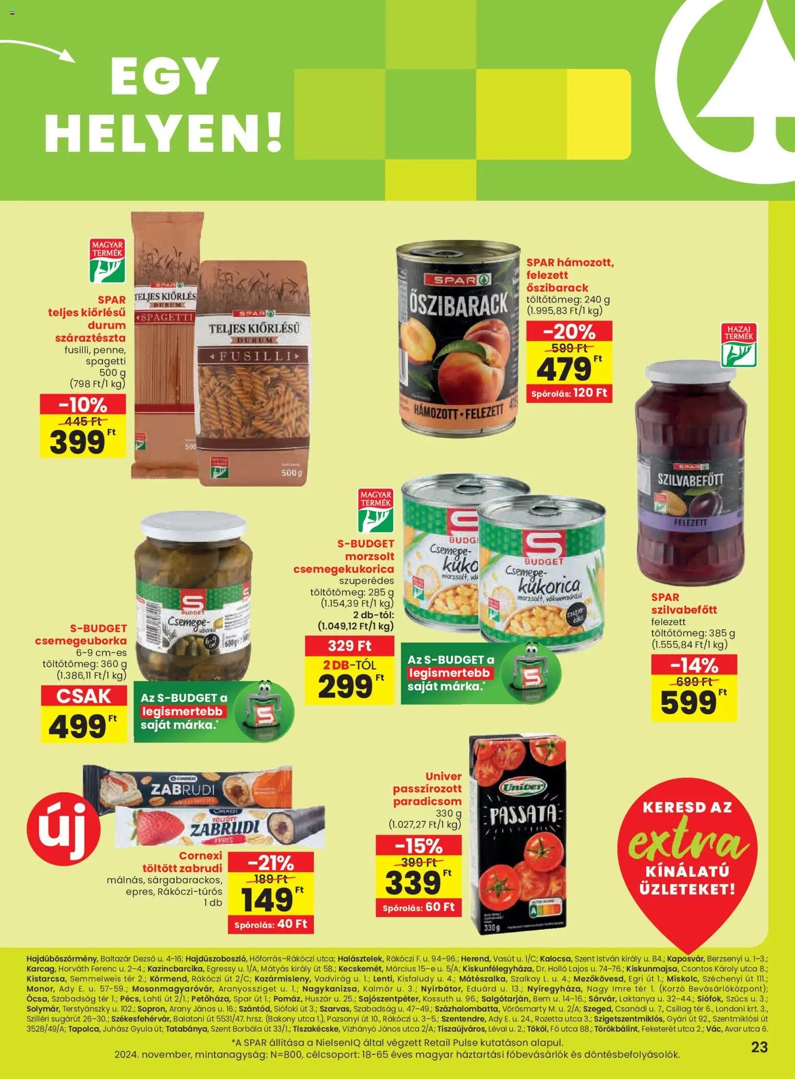 Spar újság 2025.11.13. Extra ajánlat (2025-11-13 - 2025-11-19)