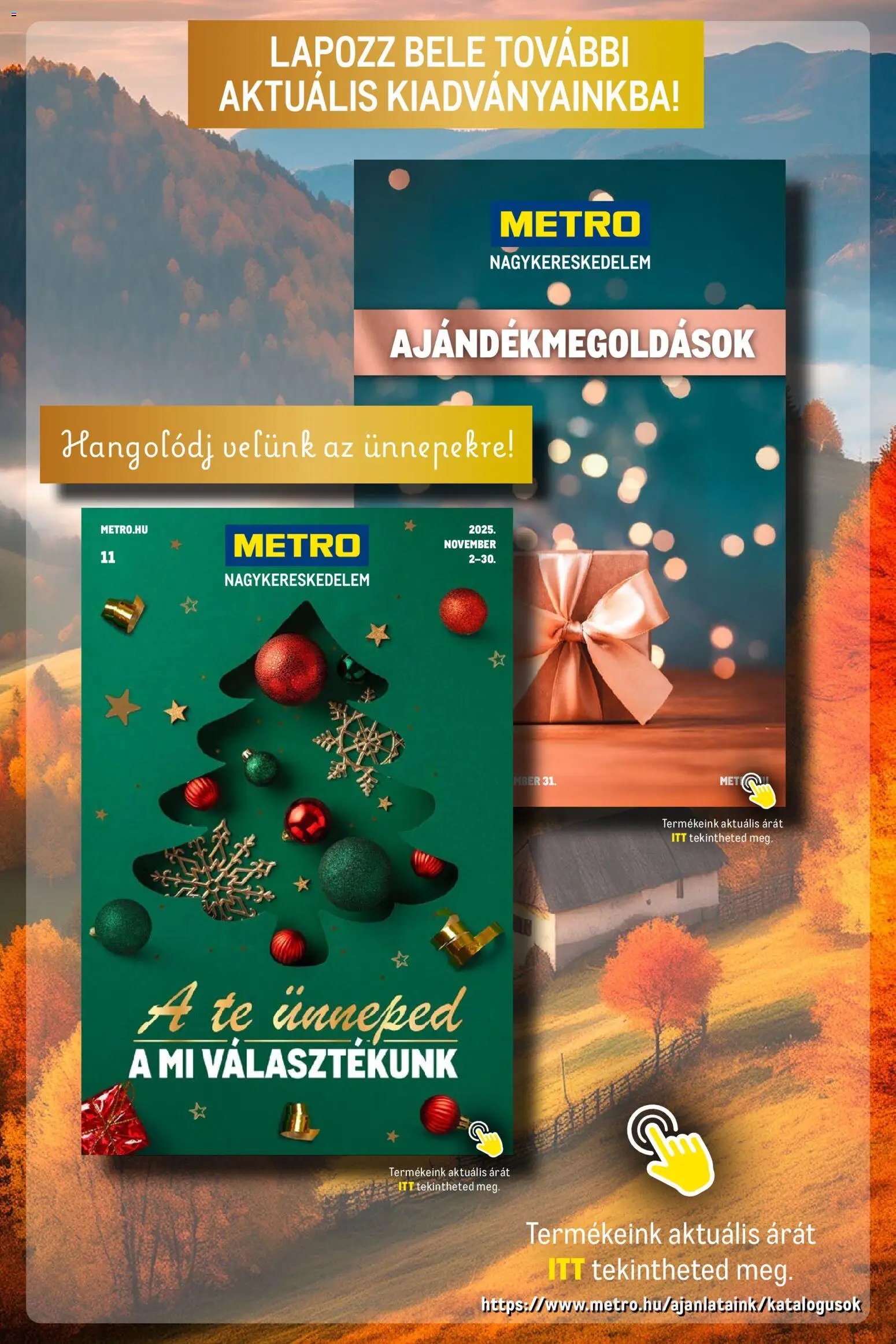 Metro újság 2025.11.02. Ünnepi Italok katalógus (2025-11-02 - 2025-11-30)
