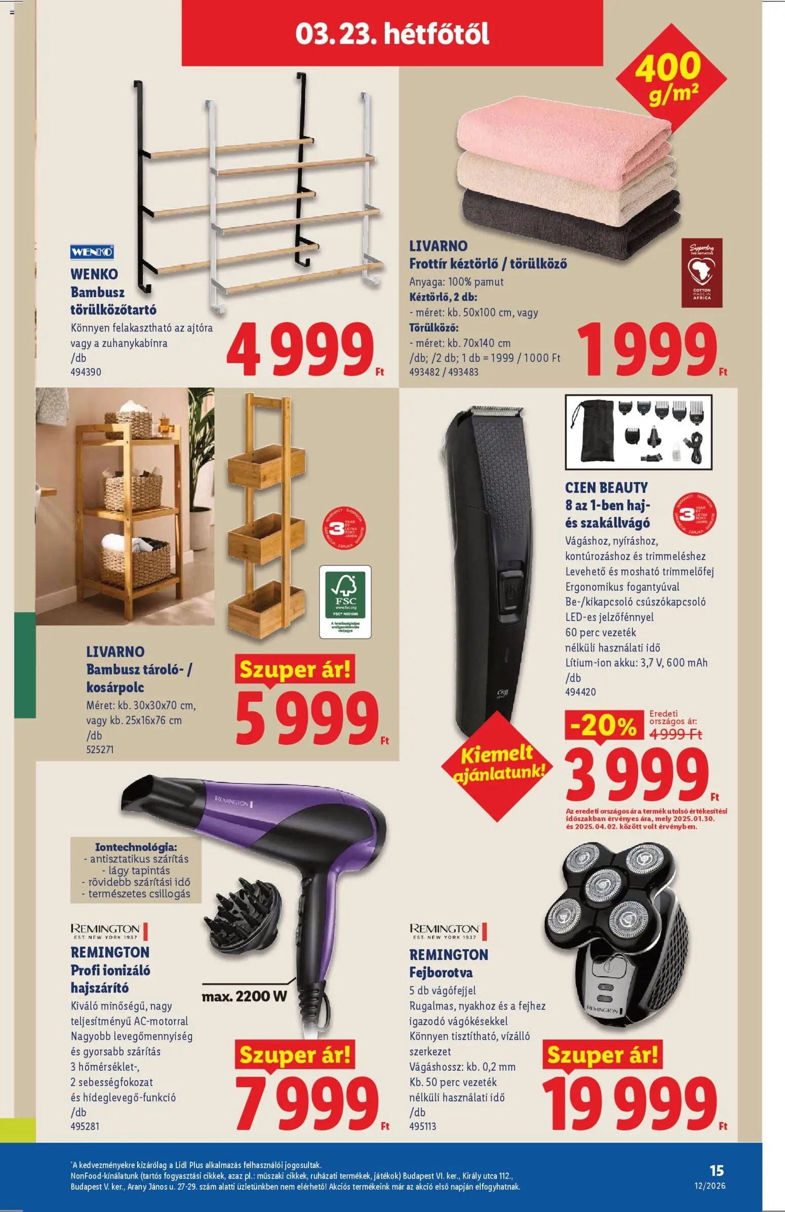 Lidl újság 2026.03.19. Lidl Nonfood kínálatunk (2026-03-19 - 2026-03-25)