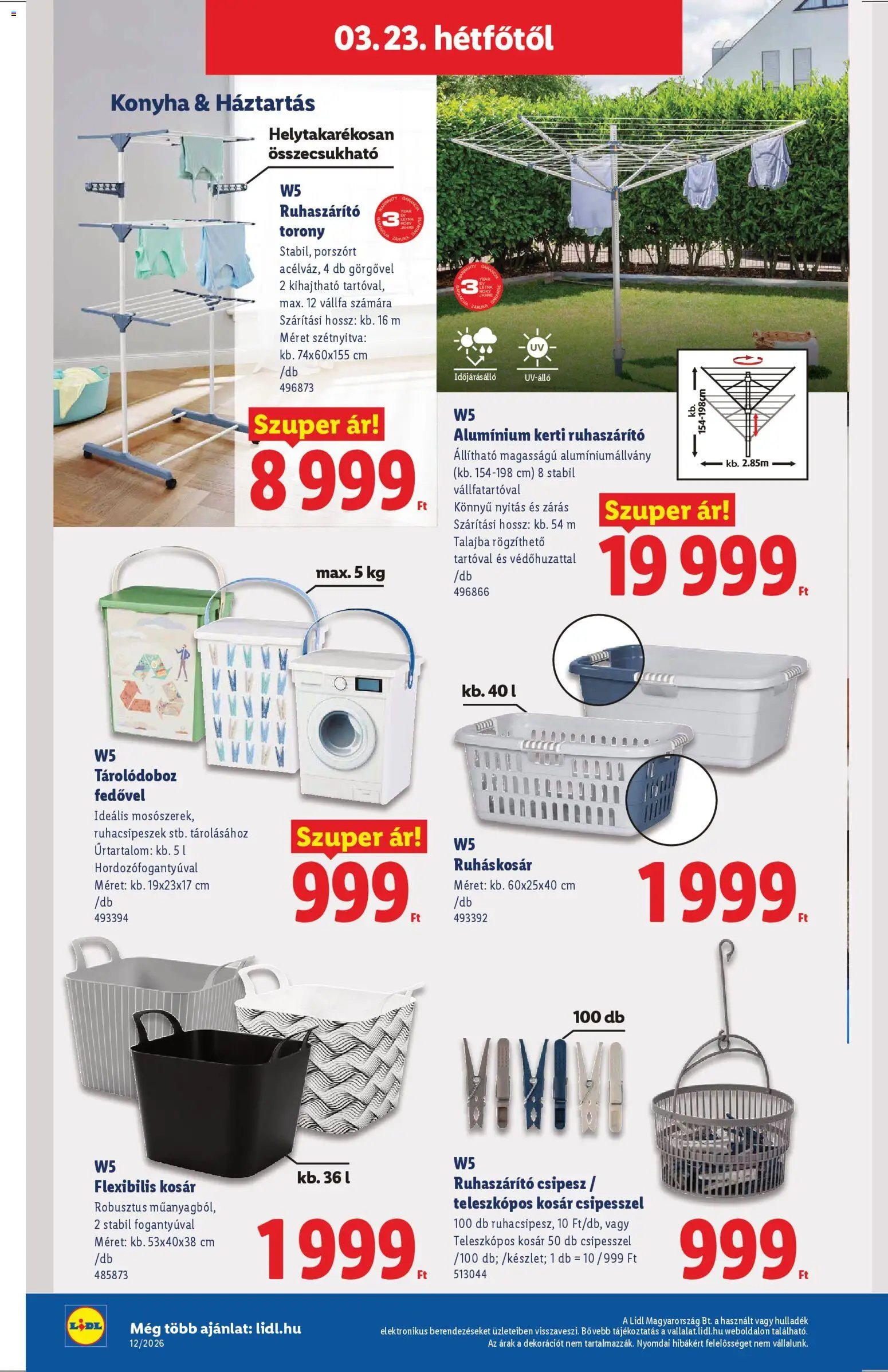 Lidl újság 2026.03.19. Lidl Nonfood kínálatunk (2026-03-19 - 2026-03-25)