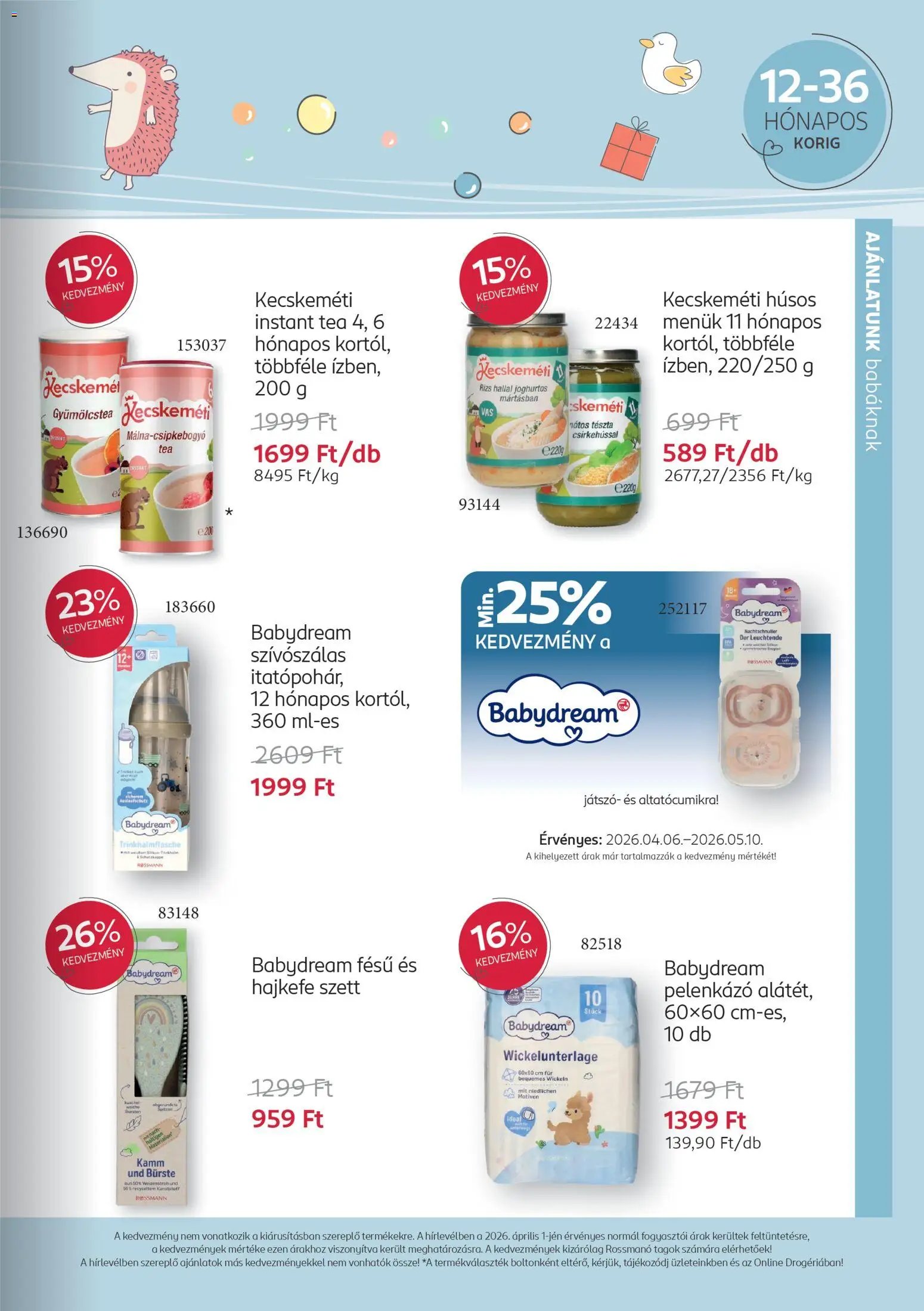 Rossmann újság 2026.04.06. Rossmann Babaprogram (2026-04-06 - 2026-05-10)